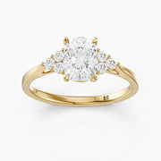 Novaly Elongated Cushion Cut Vintage Inspired Lab Grown Diamond Ring