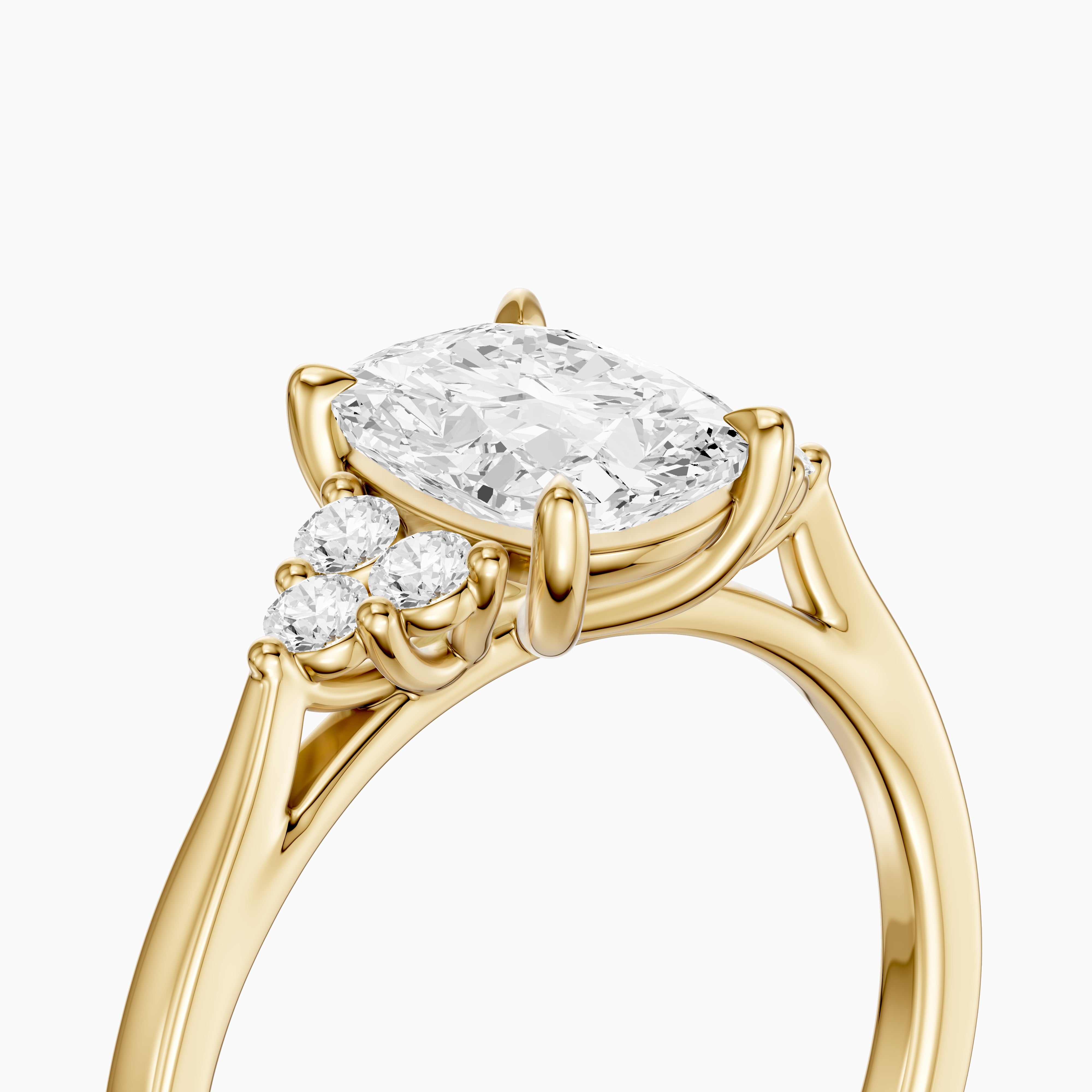 Novaly Elongated Cushion Cut Vintage Inspired Lab Grown Diamond Ring