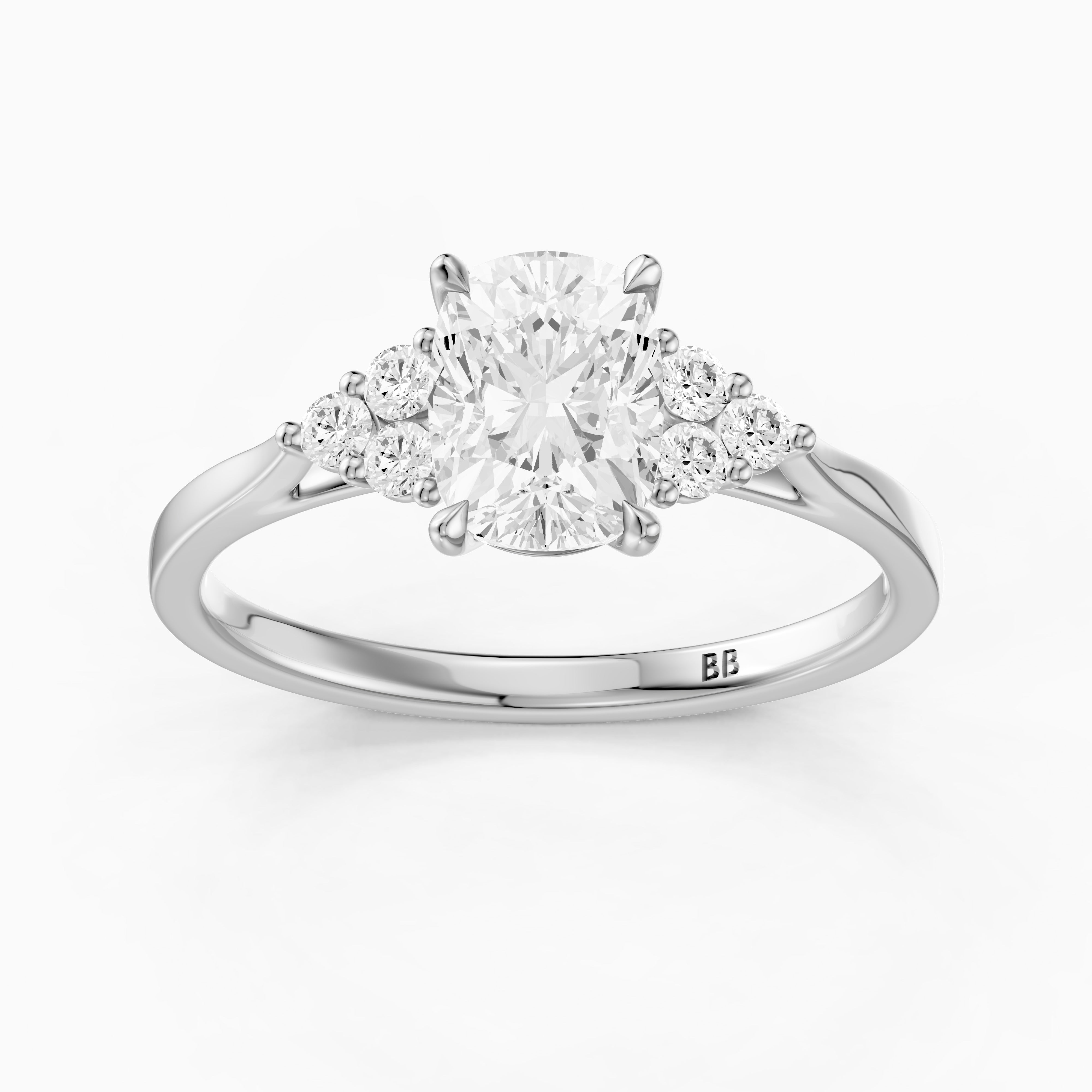 Novaly Elongated Cushion Cut Vintage Inspired Lab Grown Diamond Ring