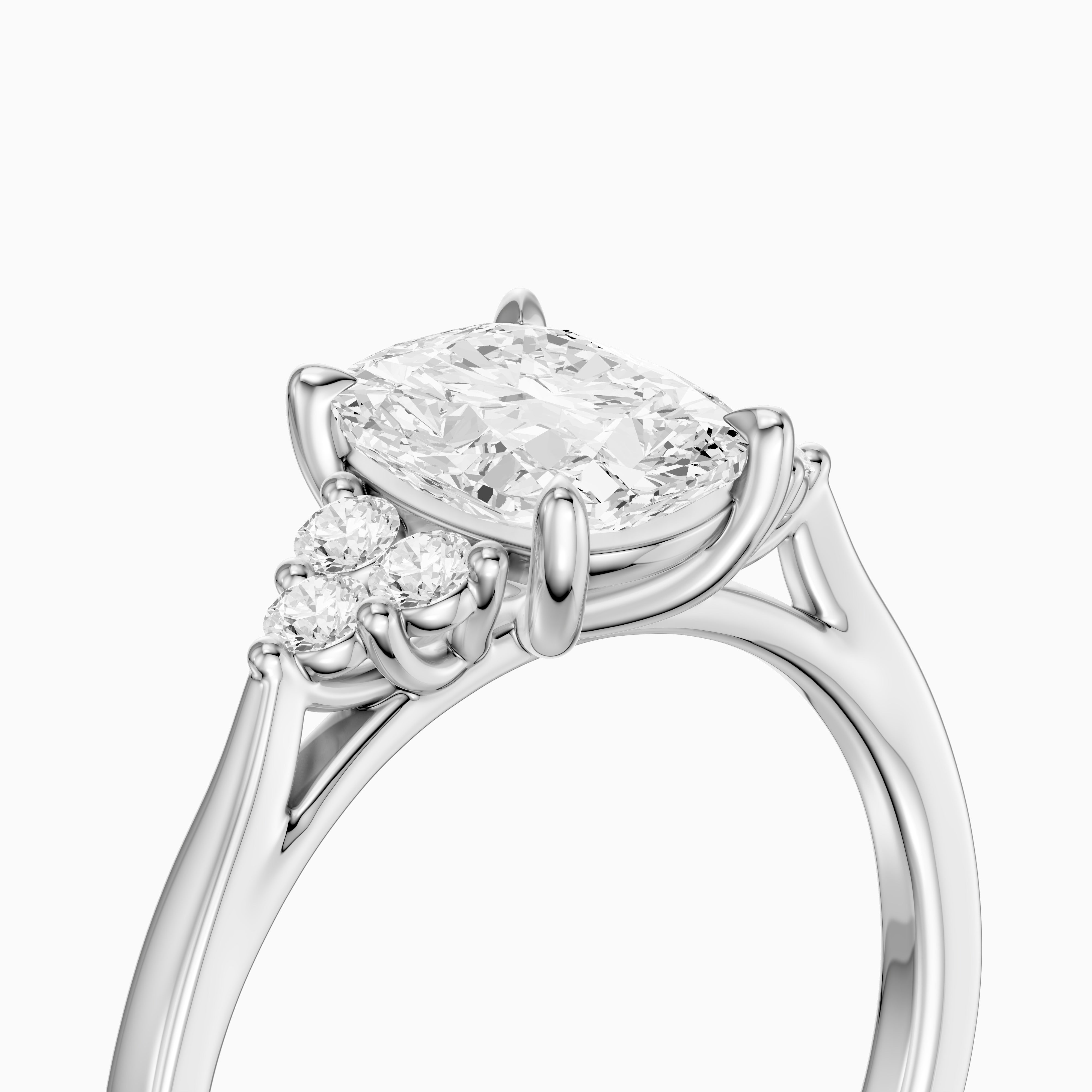 Novaly Elongated Cushion Cut Vintage Inspired Lab Grown Diamond Ring