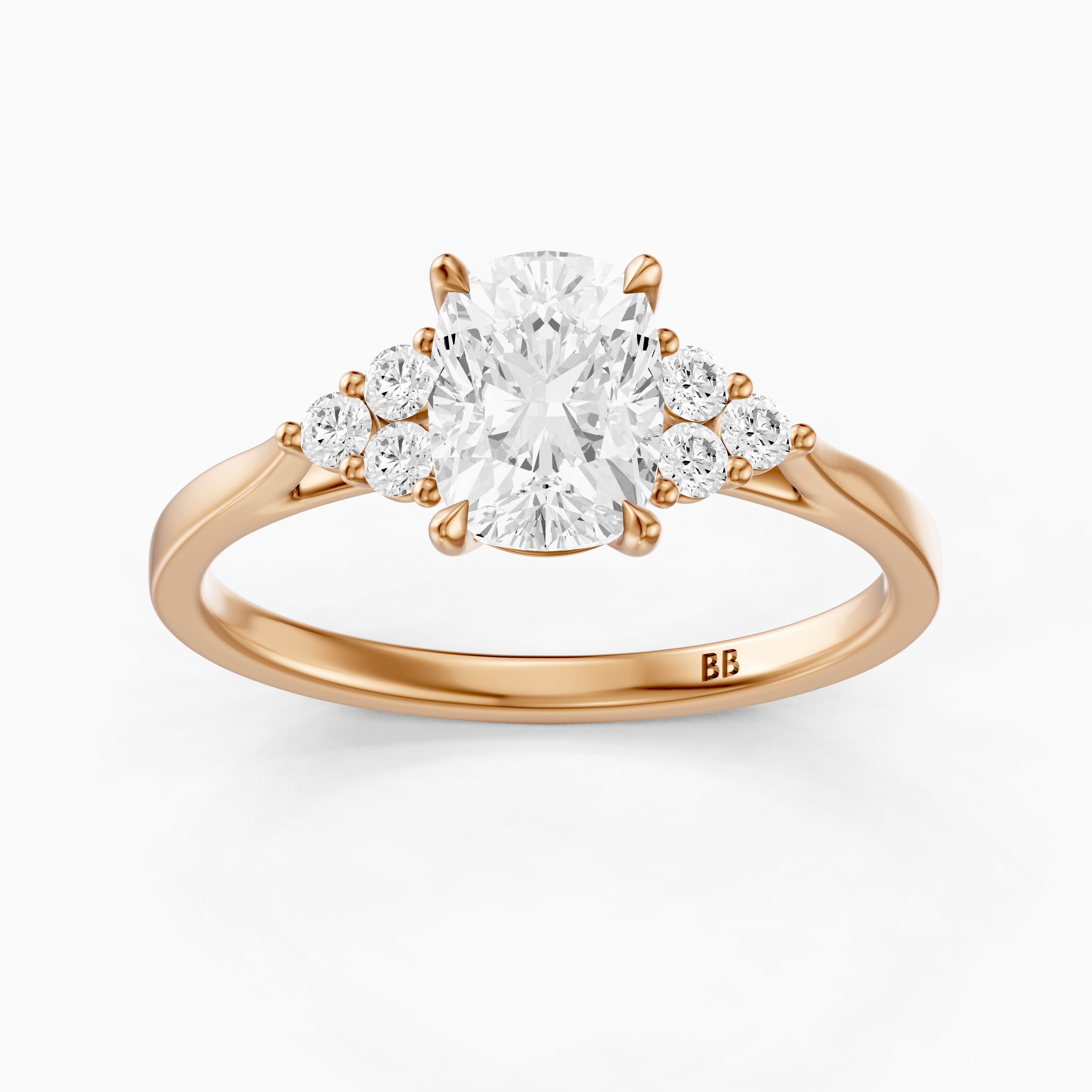 Novaly Elongated Cushion Cut Vintage Inspired Lab Grown Diamond Ring