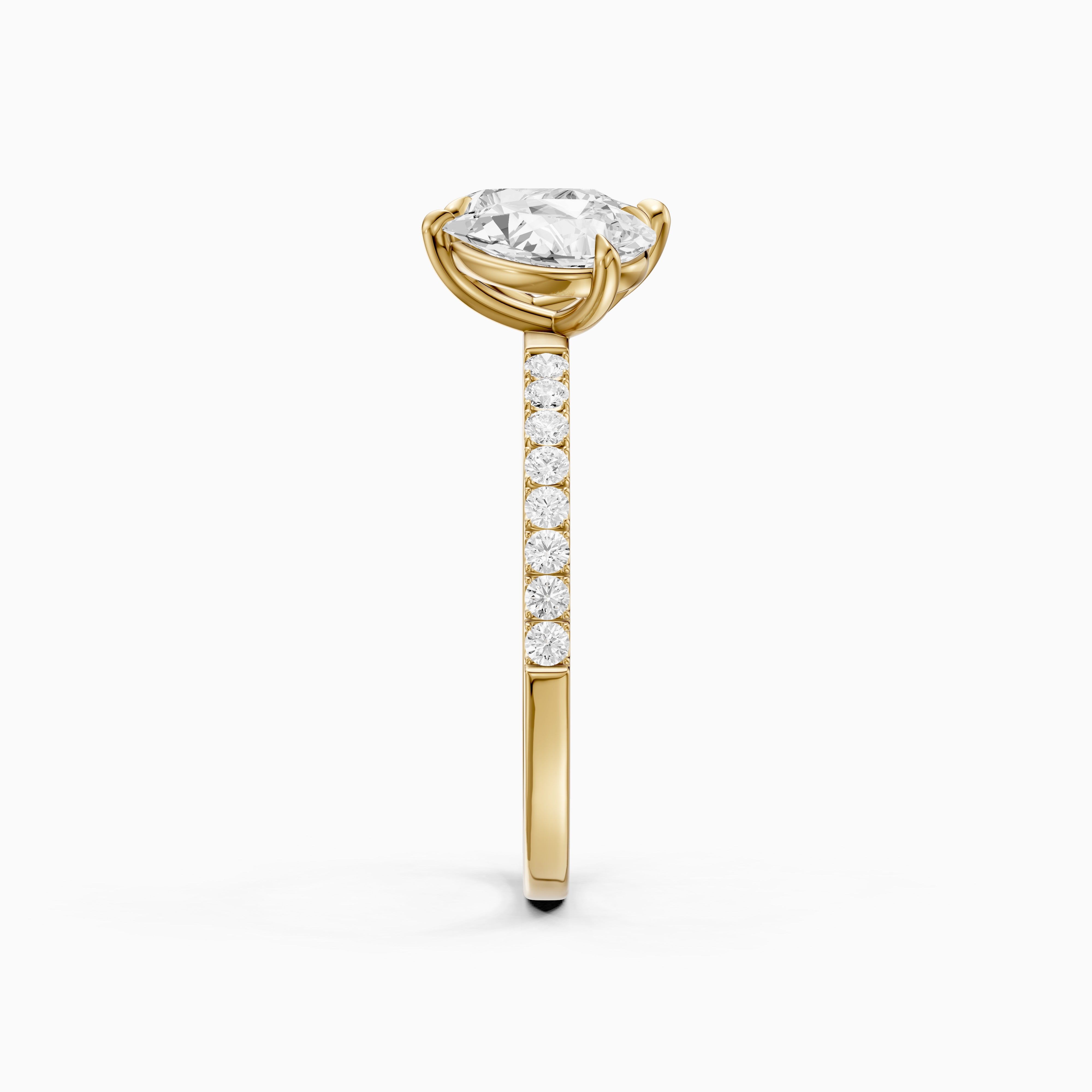 Raylee Toi Et Moi Pave Ring With Both Pear Two Stone Lab Grown Diamonds
