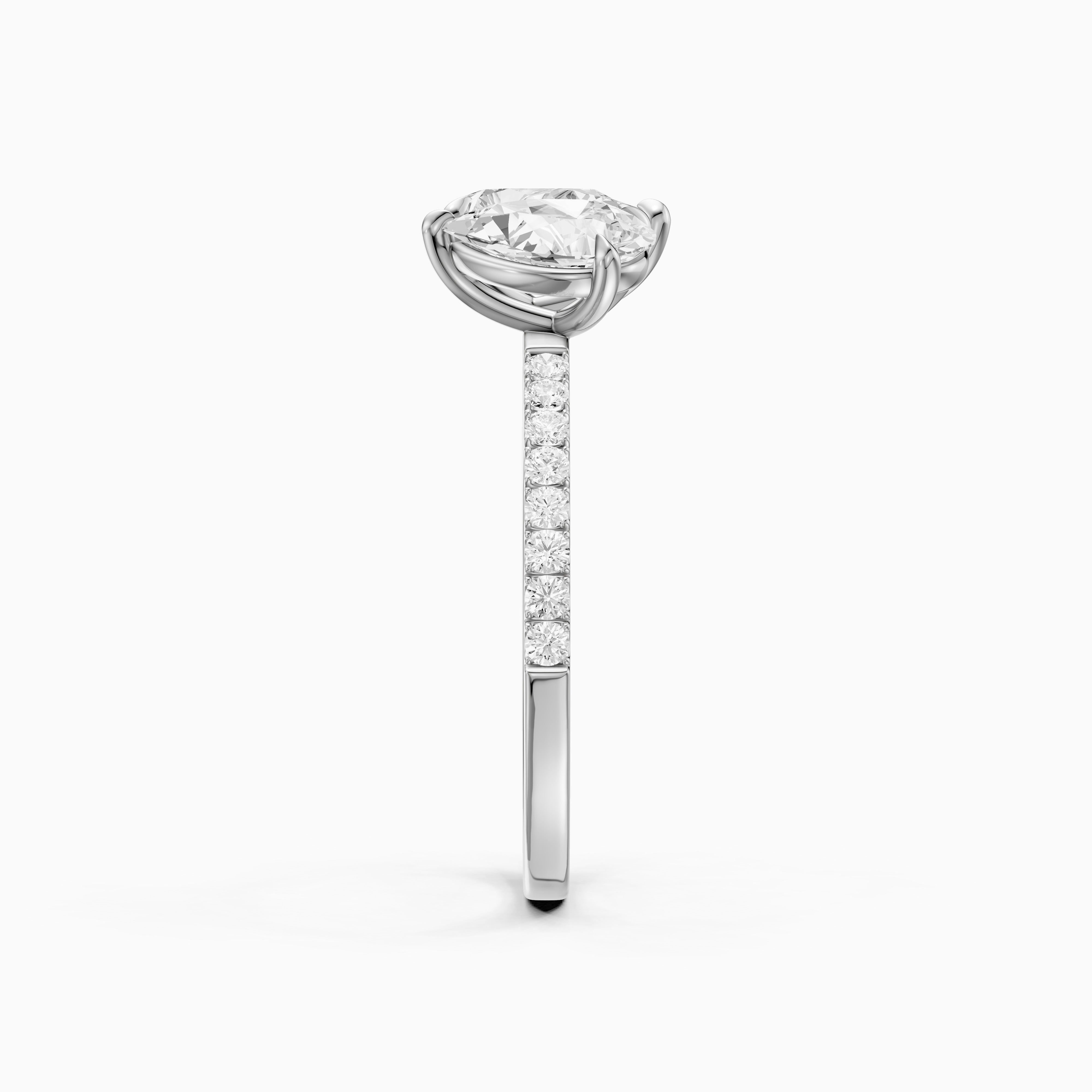 Raylee Toi Et Moi Pave Ring With Both Pear Two Stone Lab Grown Diamonds