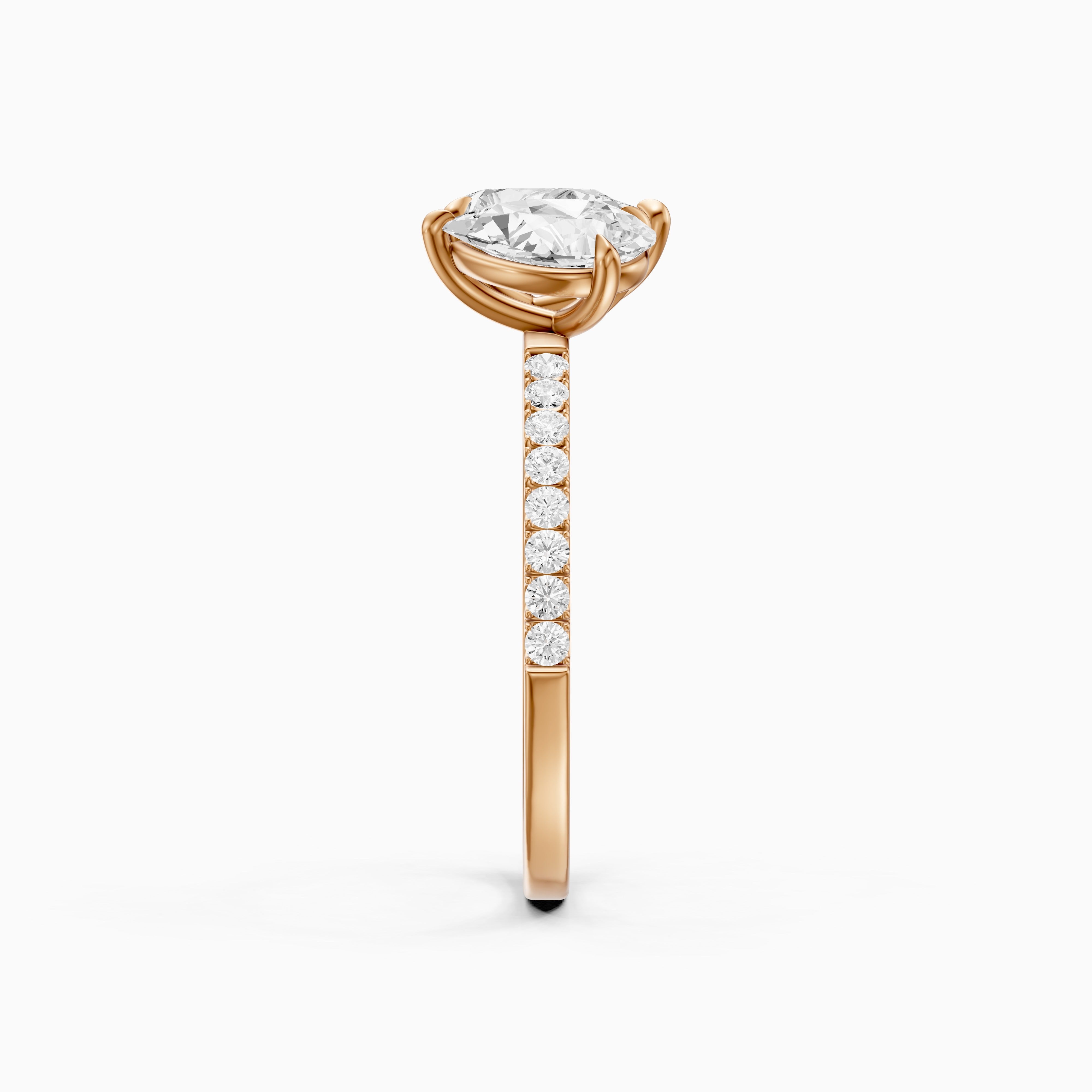 Raylee Toi Et Moi Pave Ring With Both Pear Two Stone Lab Grown Diamonds