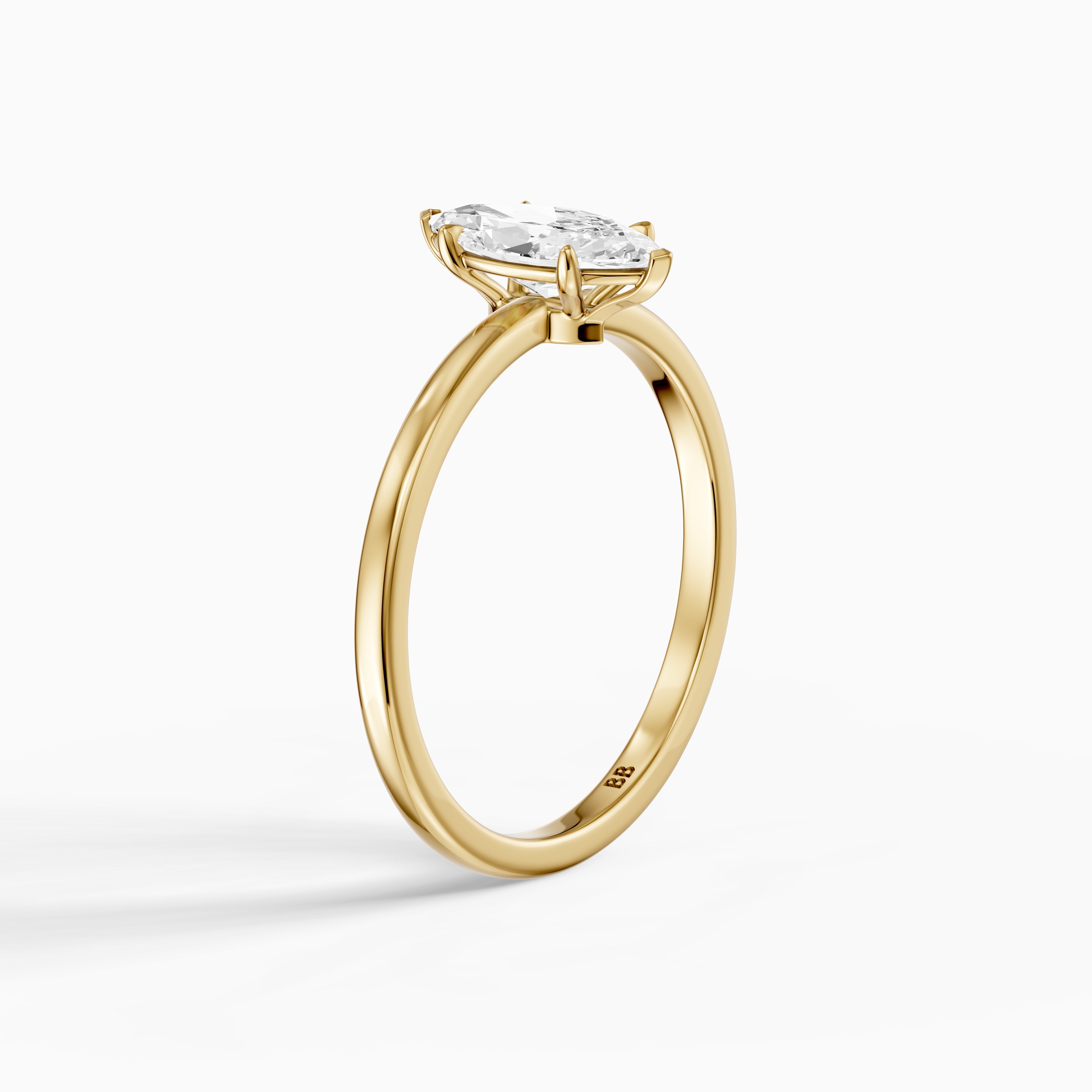 Shasta Marquise Cut Low Profile Solitaire Lab Grown Diamond Ring