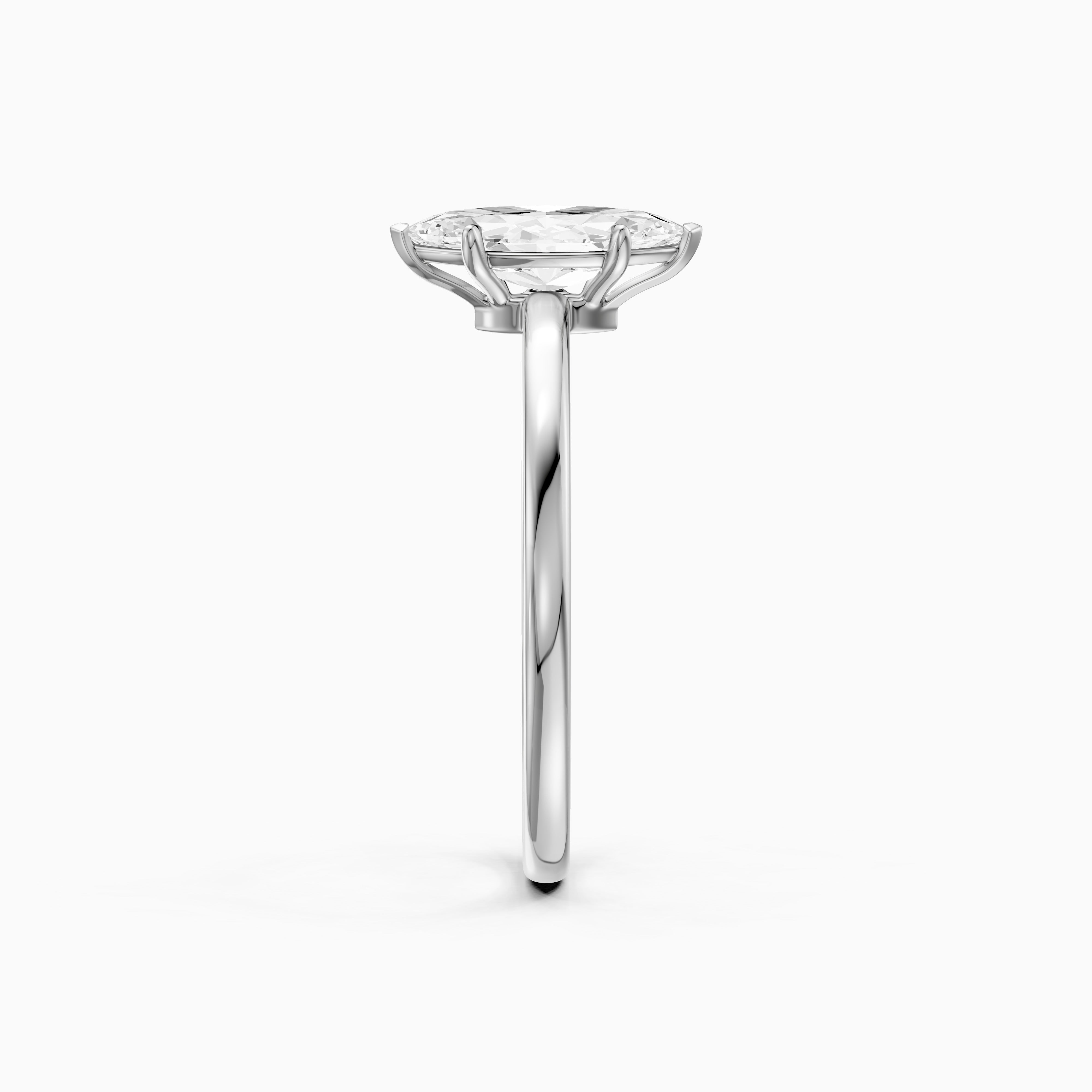 Shasta Marquise Cut Low Profile Solitaire Lab Grown Diamond Ring