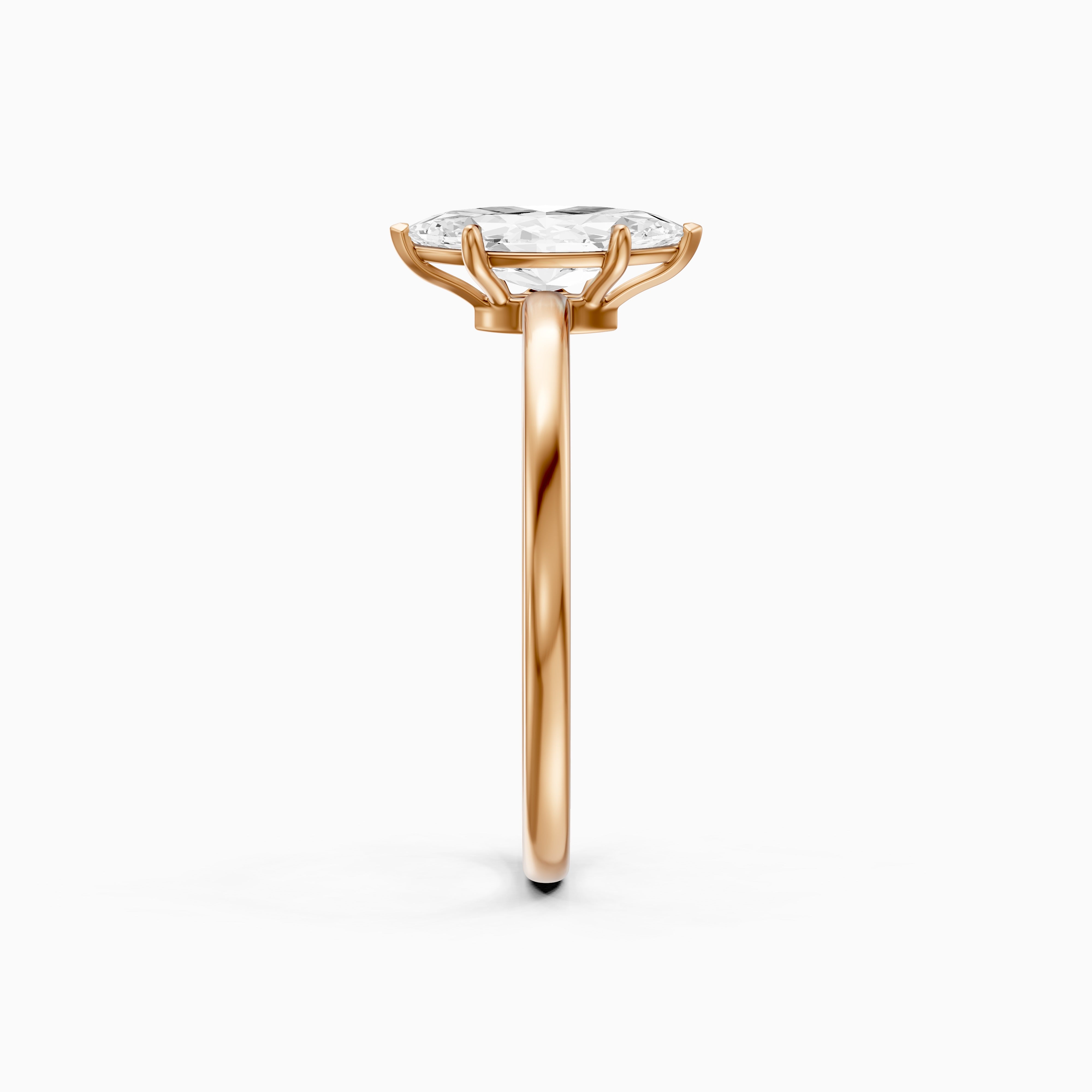 Shasta Marquise Cut Low Profile Solitaire Lab Grown Diamond Ring