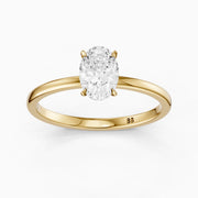 Starla Oval Cut Low Profile Solitaire Lab Grown Diamond Ring