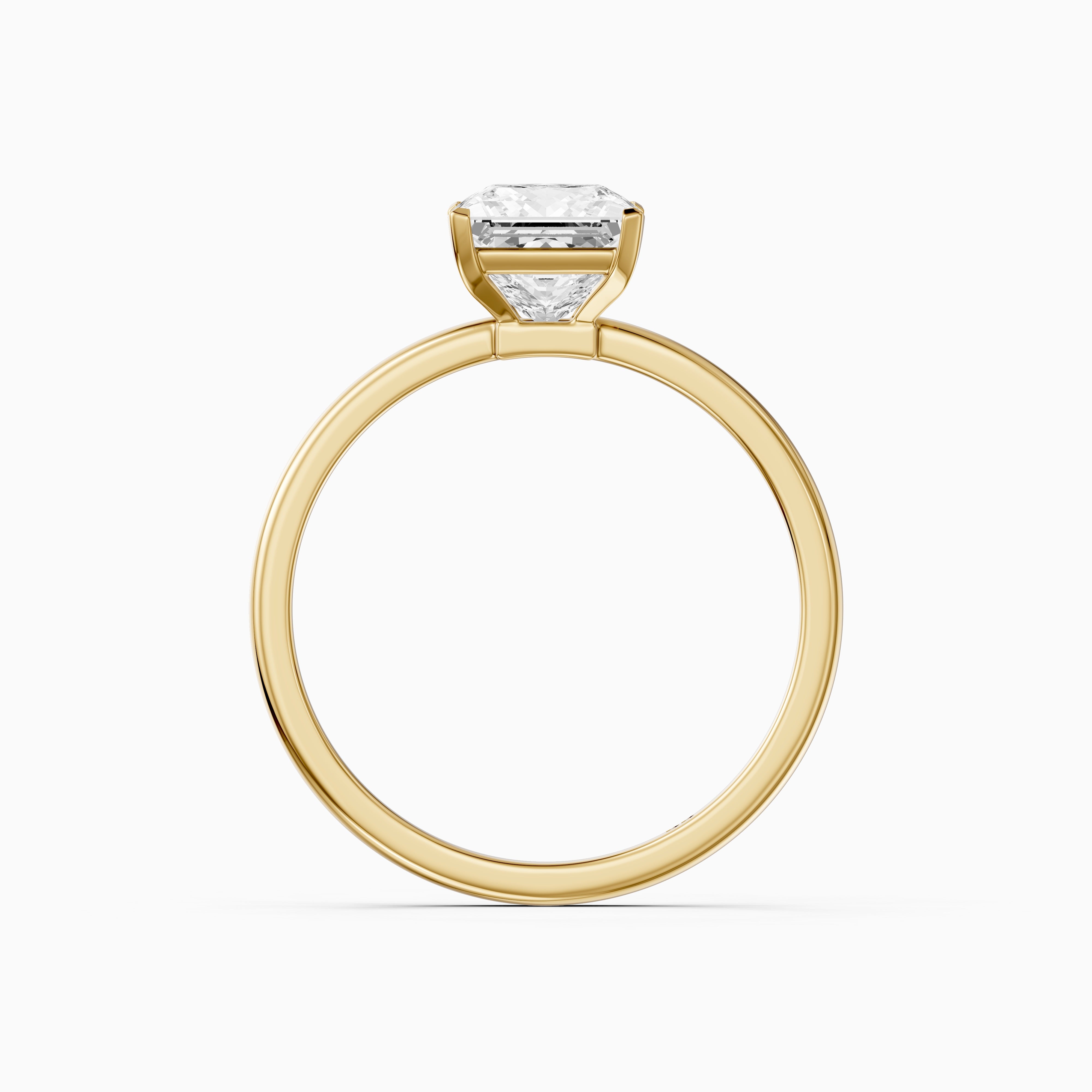 Sutton Princess Cut Low Profile Solitaire Lab Grown Diamond Ring