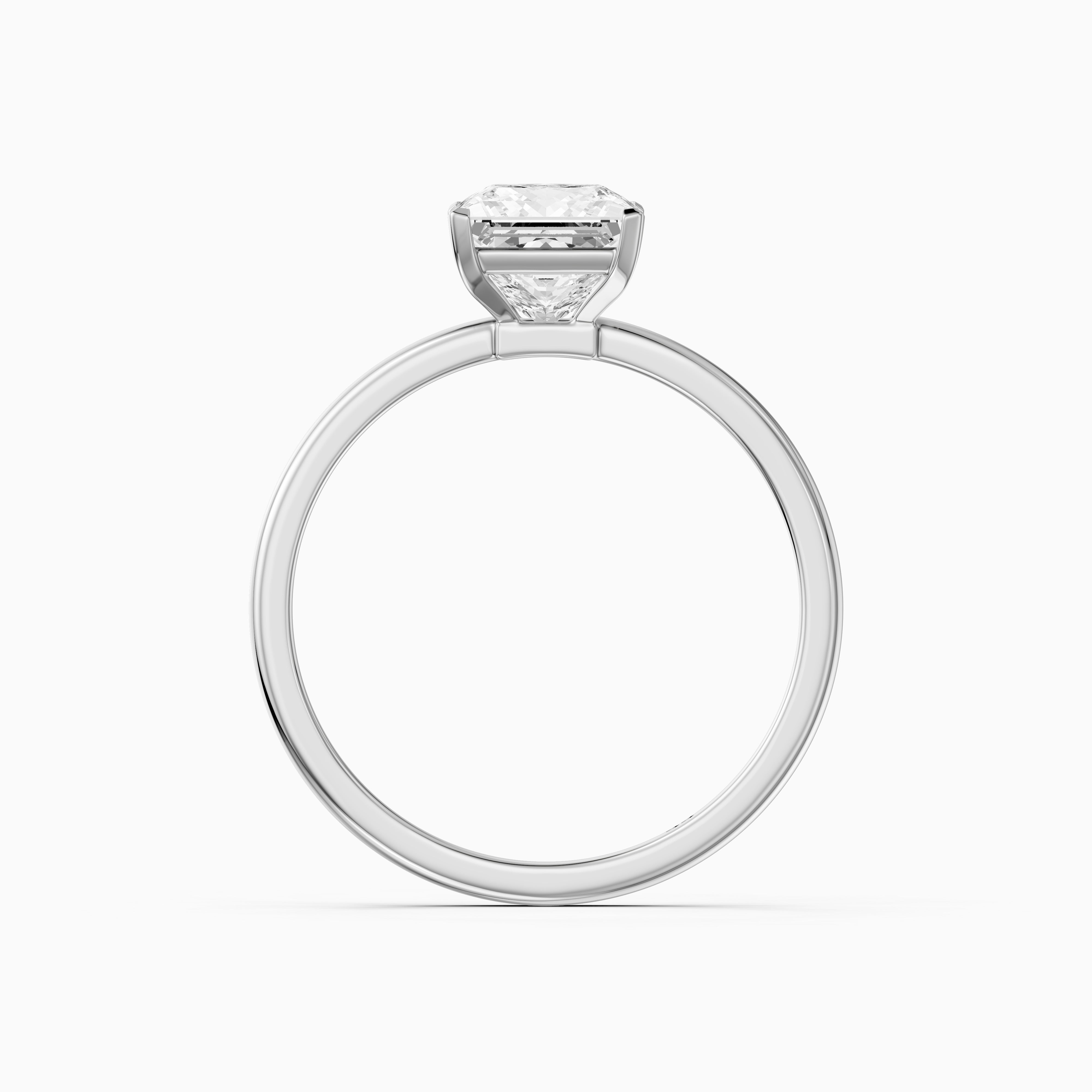 Sutton Princess Cut Low Profile Solitaire Lab Grown Diamond Ring