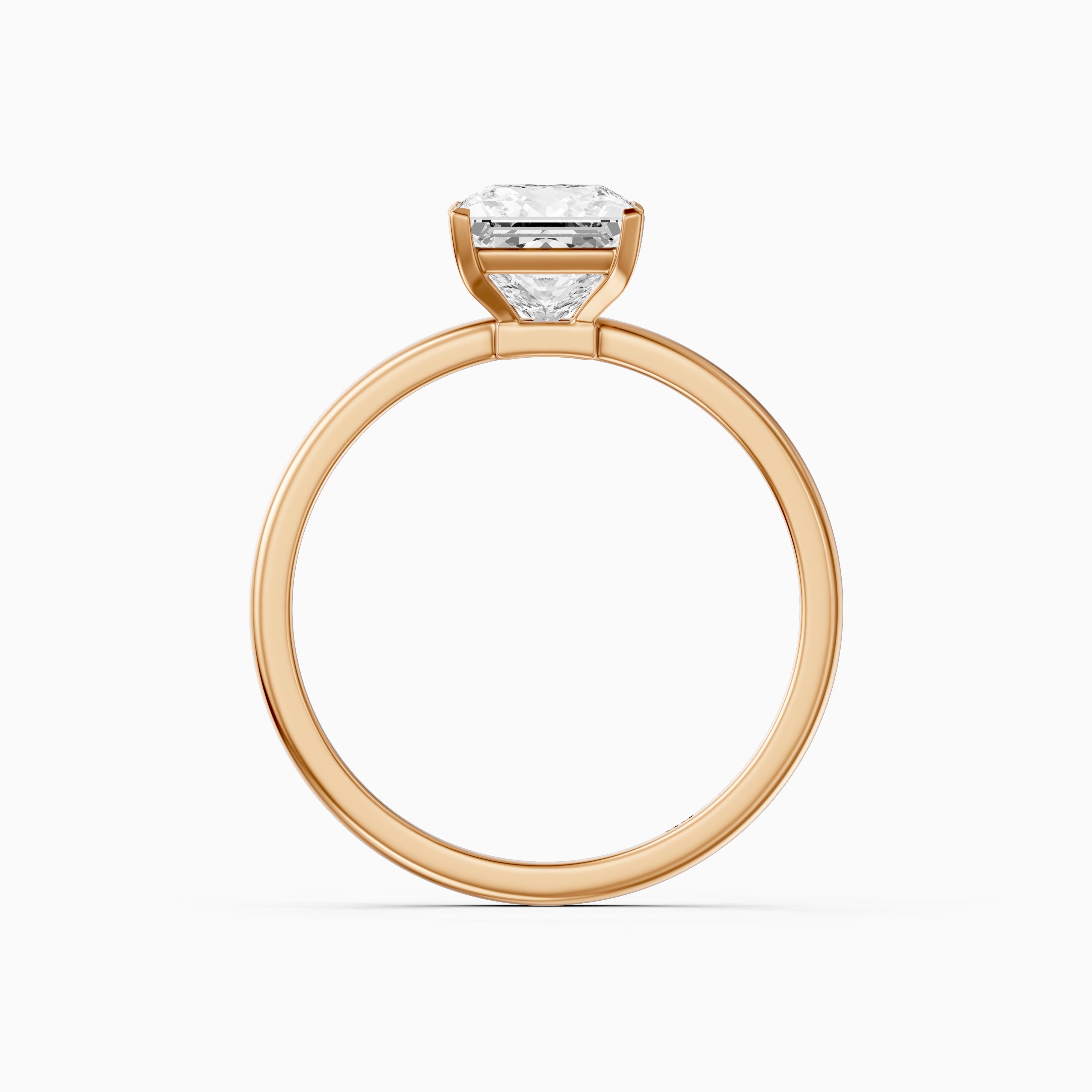 Sutton Princess Cut Low Profile Solitaire Lab Grown Diamond Ring