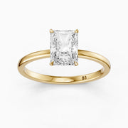 Tinaya Radiant Cut Low Profile Solitaire Lab Grown Diamond Ring