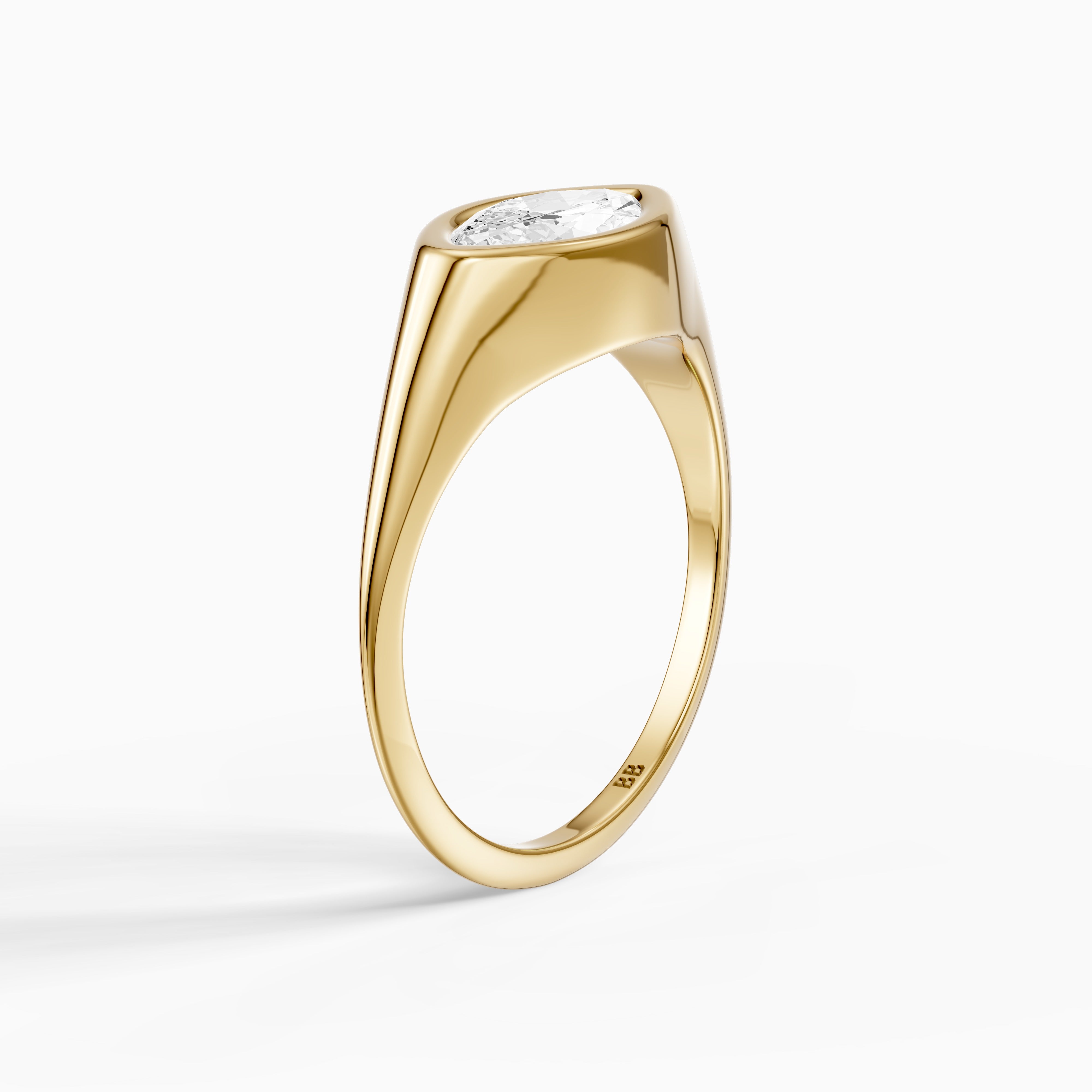 Tionna Marquise Cut East West Bezel Set Lab Grown Diamond Ring
