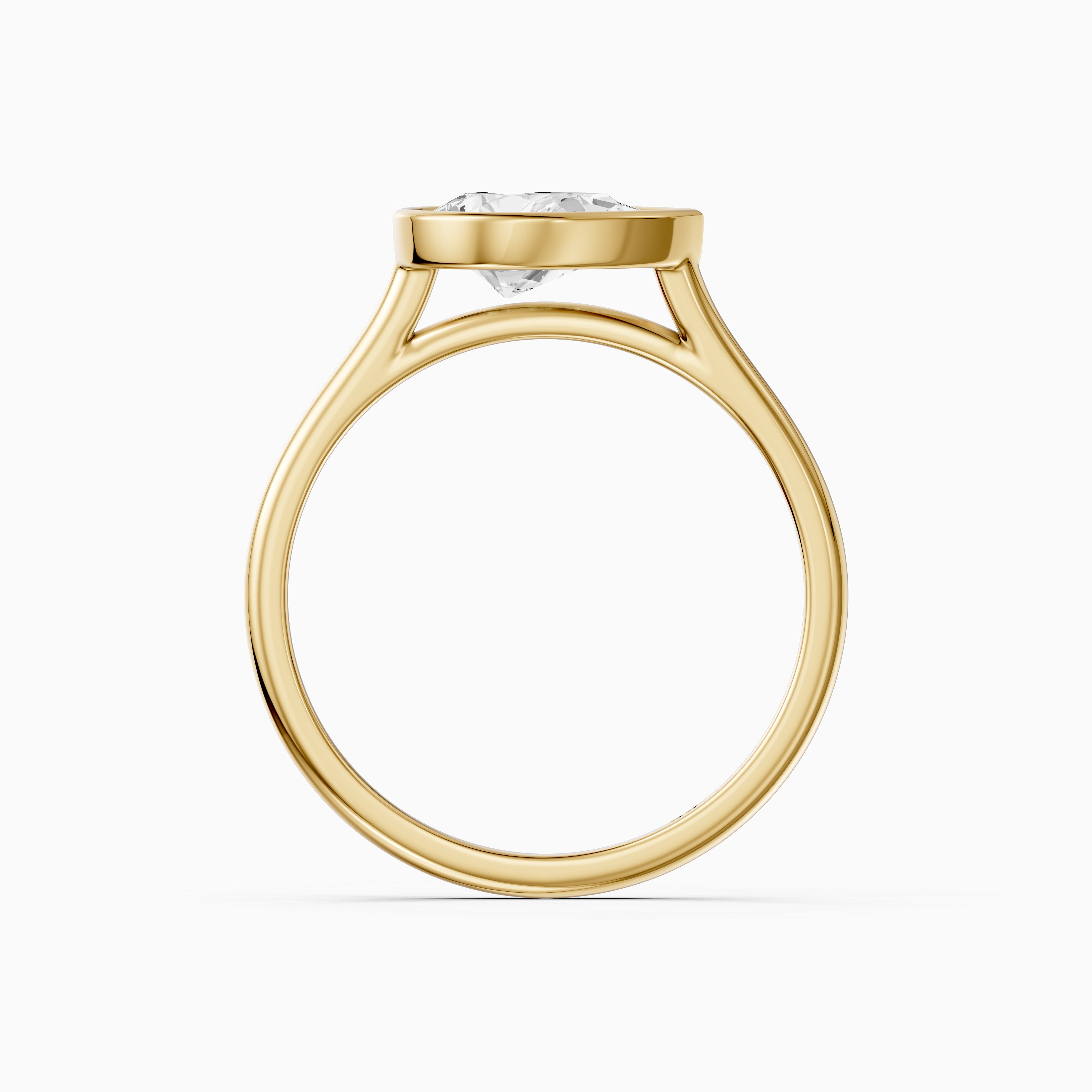 Madison Pear Cut East West Bezel Lab Grown Diamond Engagement Ring