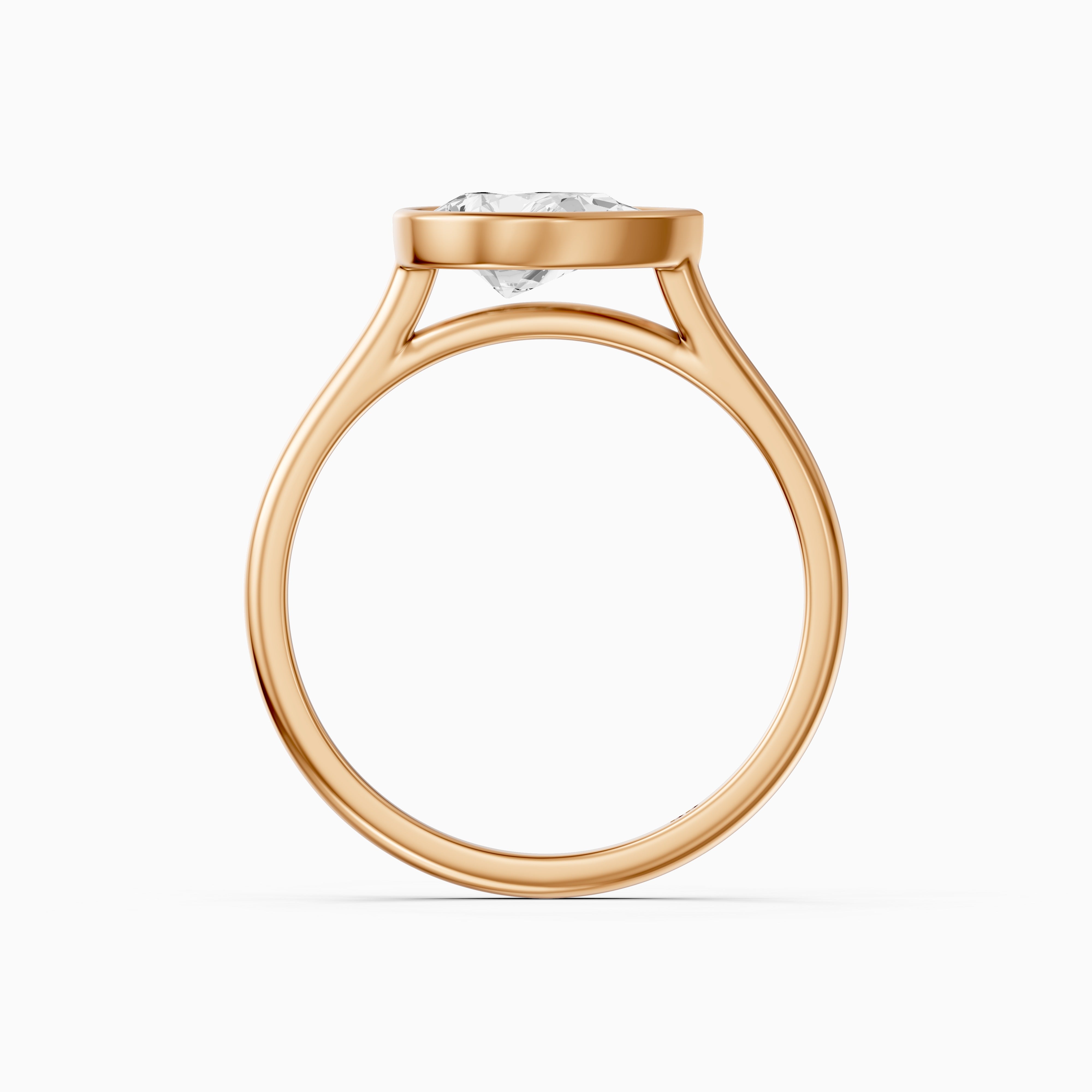 Madison Pear Cut East West Bezel Lab Grown Diamond Engagement Ring