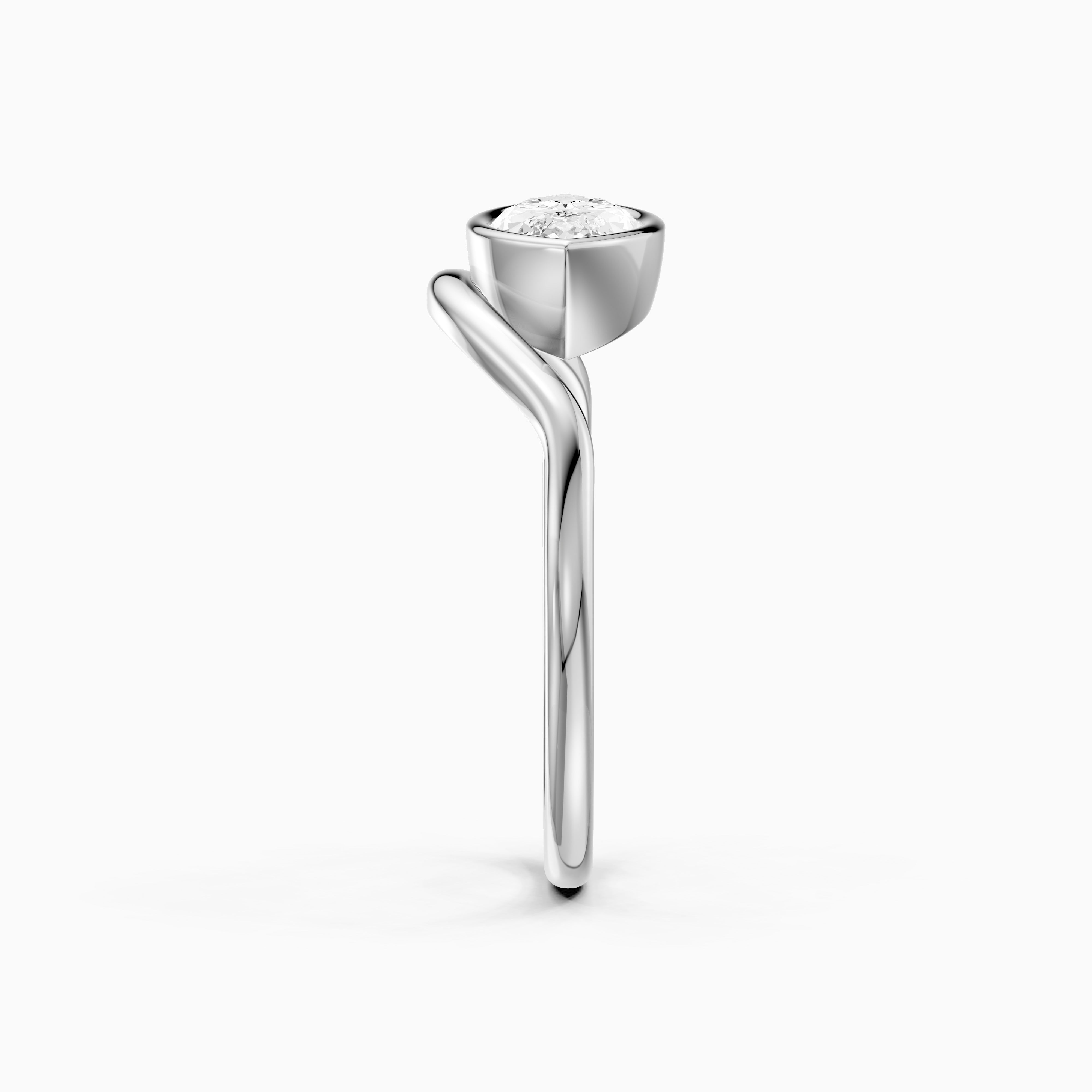Eleanor Marquise Cut East West Bezel Set Moissanite Diamond Ring