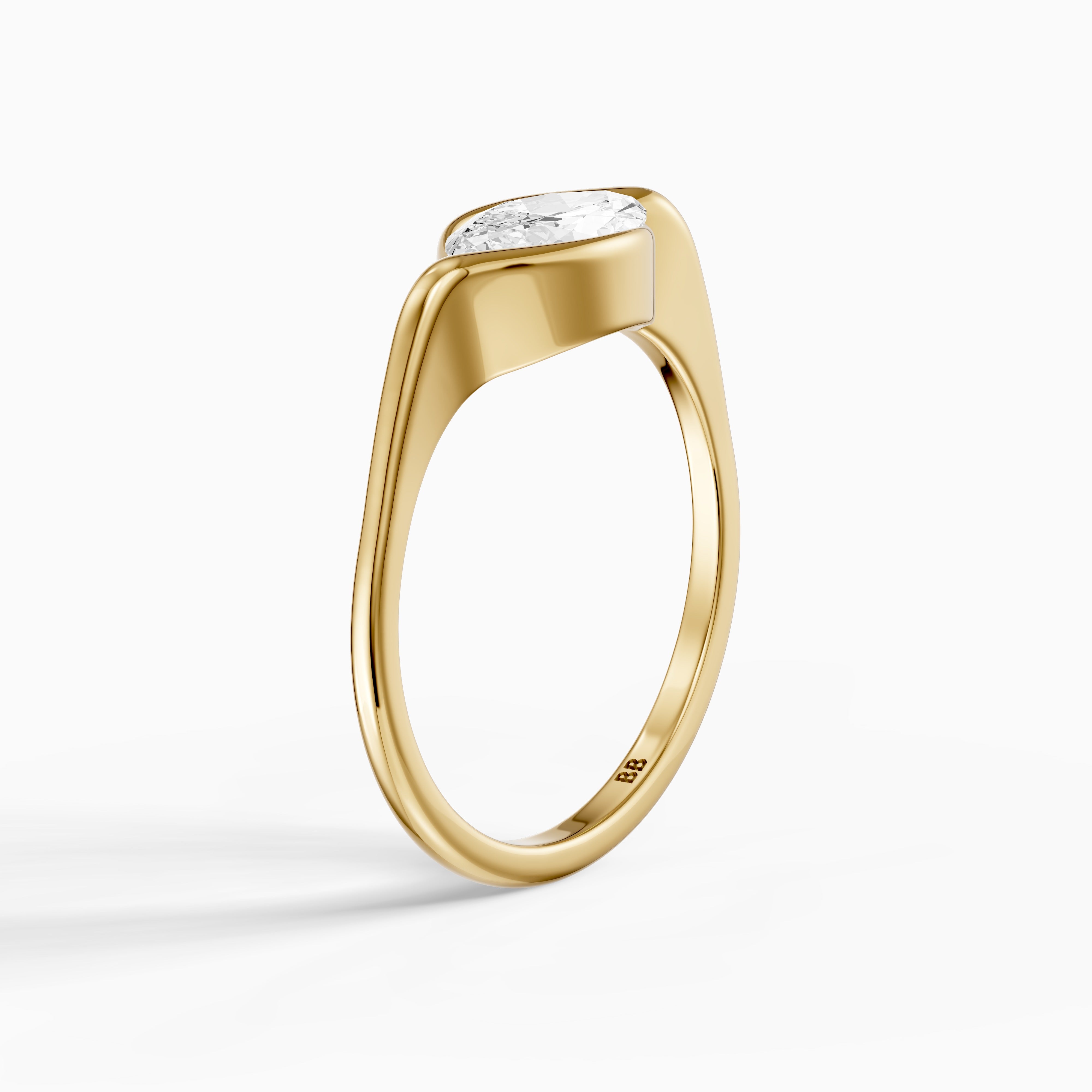 Natalie Marquise Cut East West Half Bezel Lab Grown Diamond Ring
