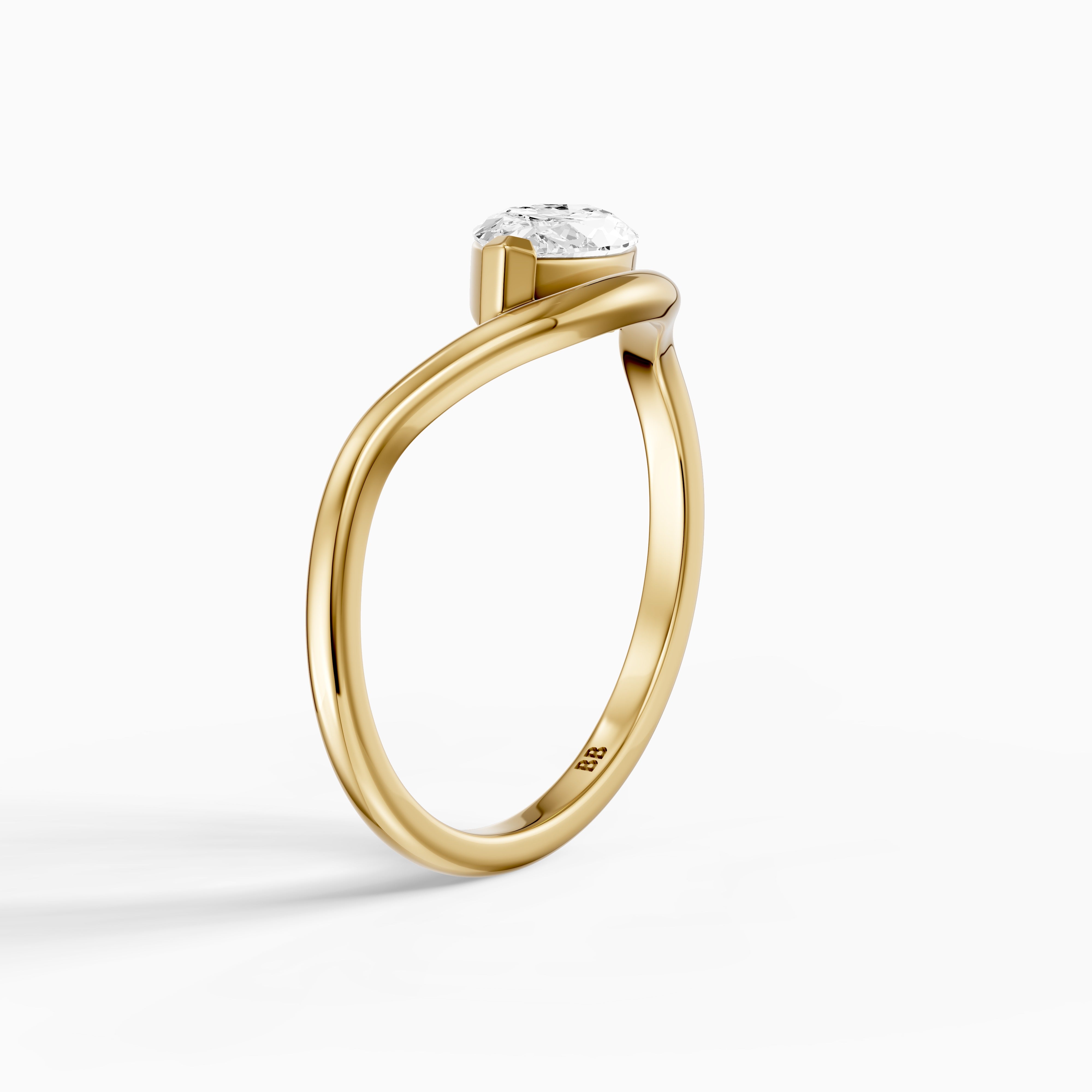 Lillian Marquise Cut East West Solitaire Lab Grown Diamond Ring