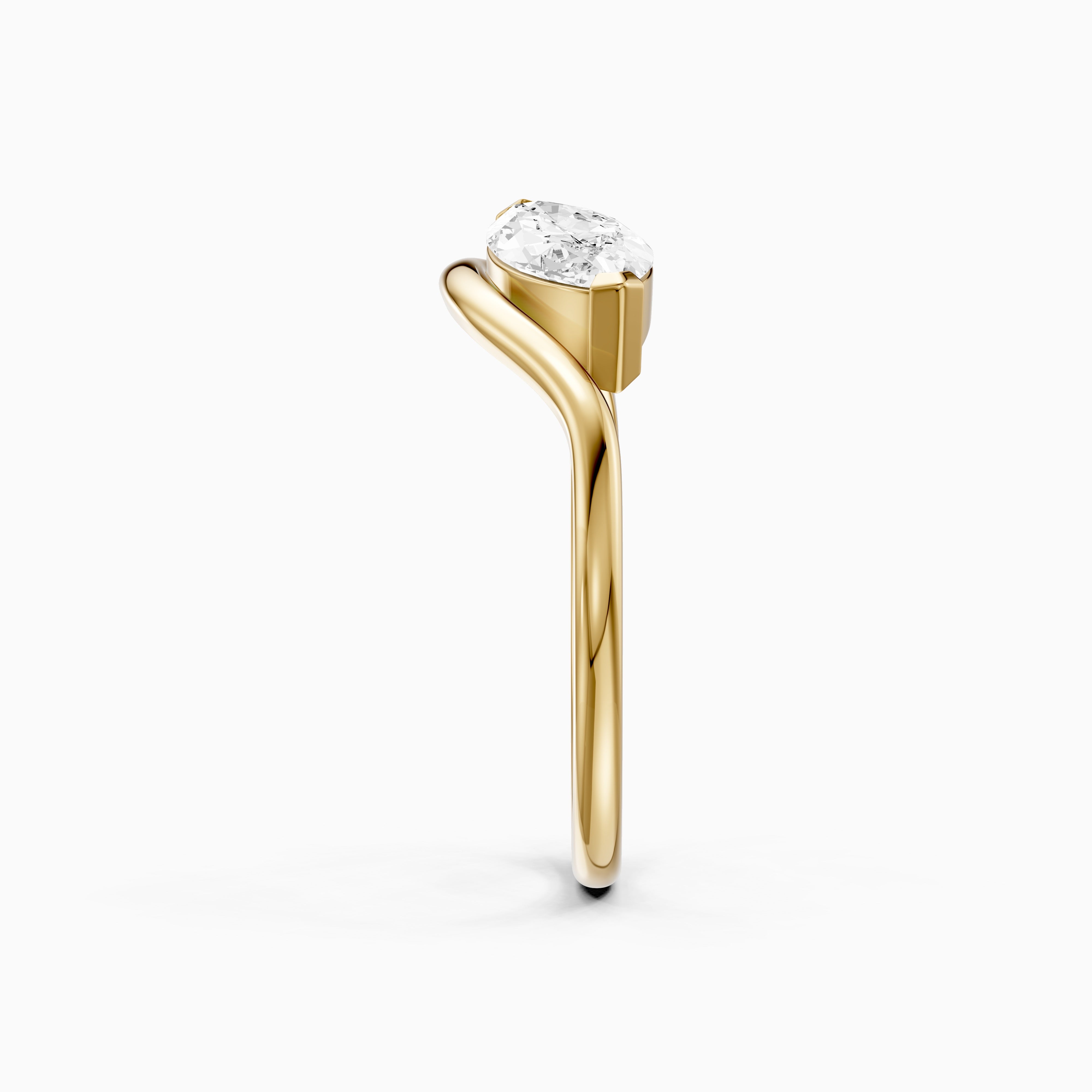 Lillian Marquise Cut East West Solitaire Moissanite Diamond Ring