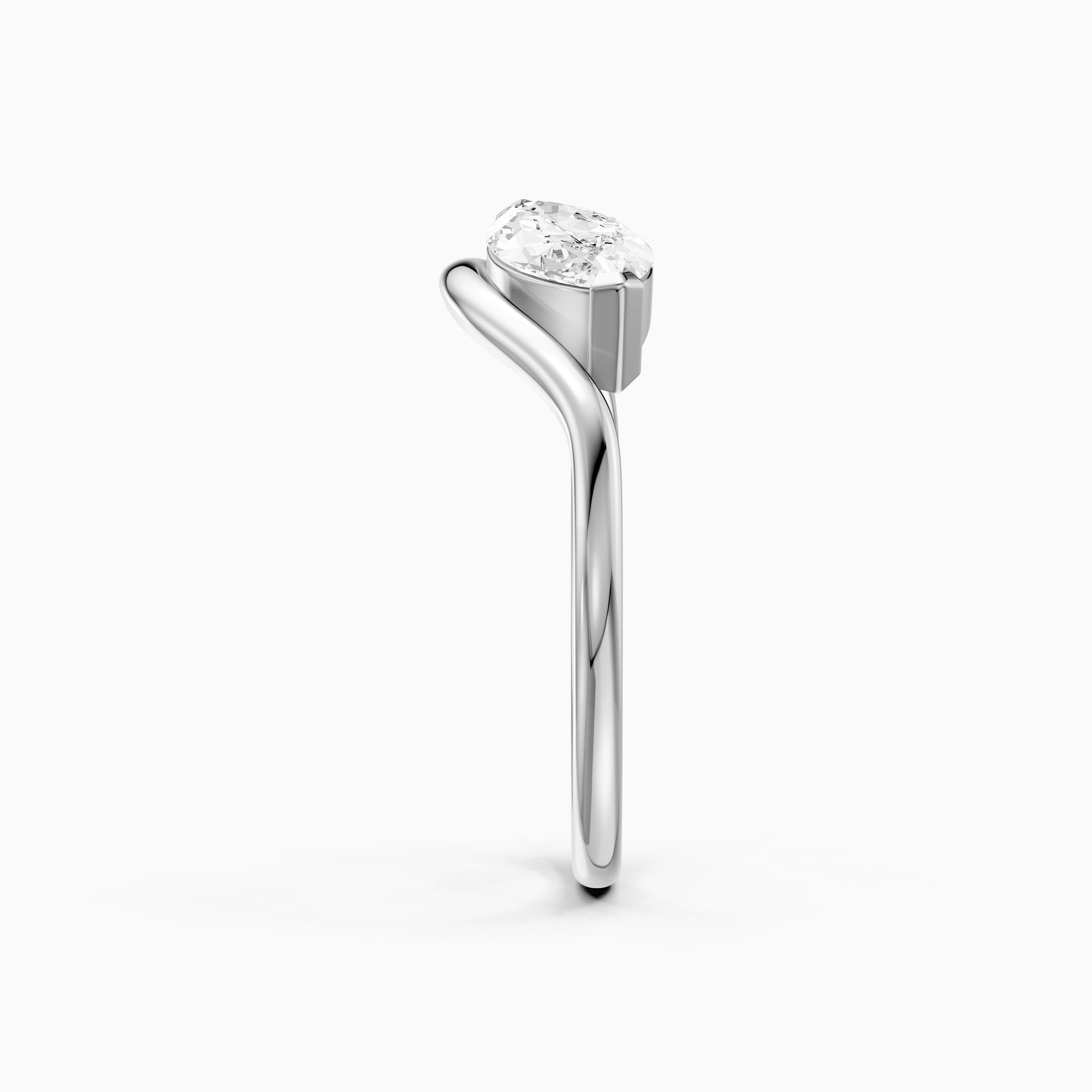 Lillian Marquise Cut East West Solitaire Moissanite Diamond Ring