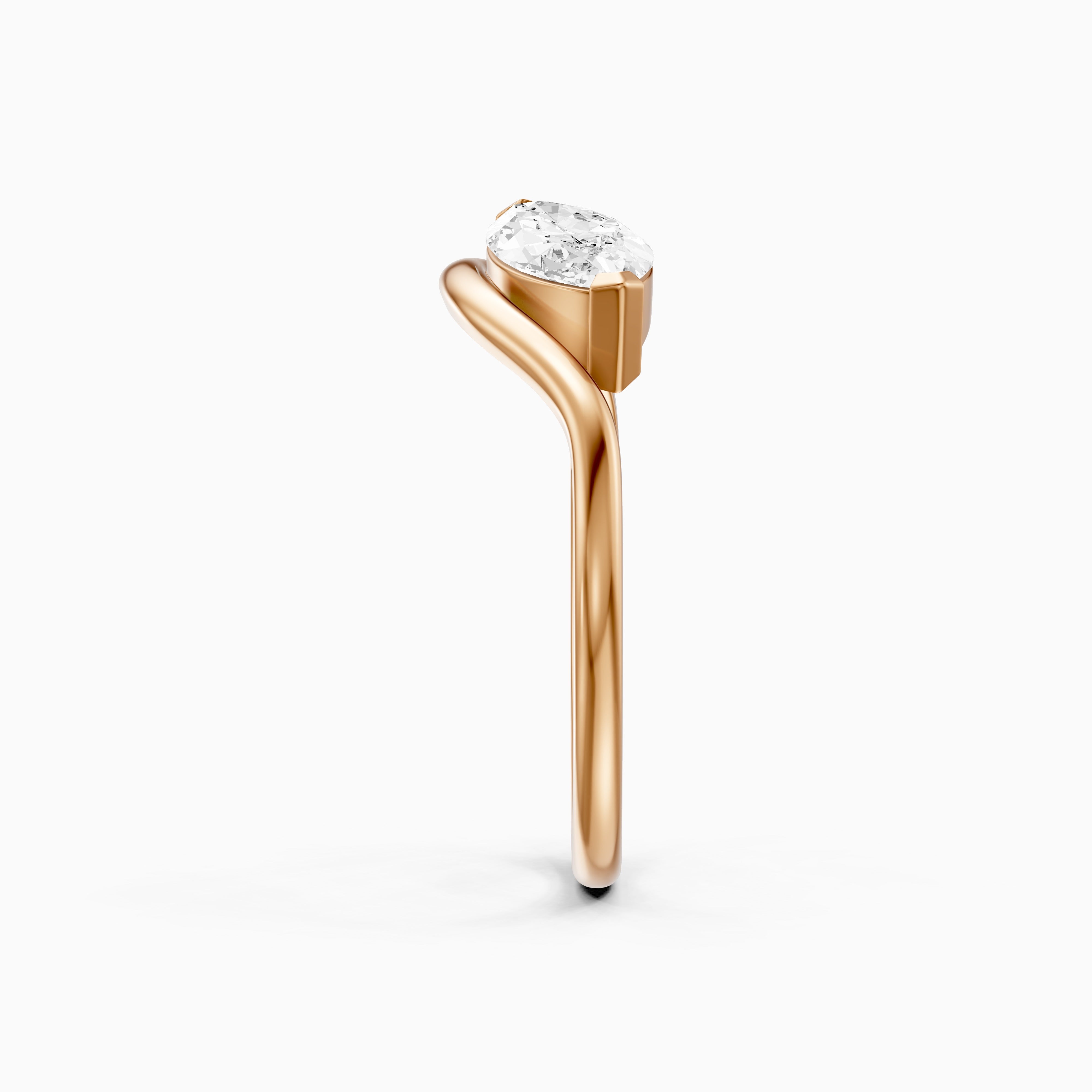 Lillian Marquise Cut East West Solitaire Moissanite Diamond Ring