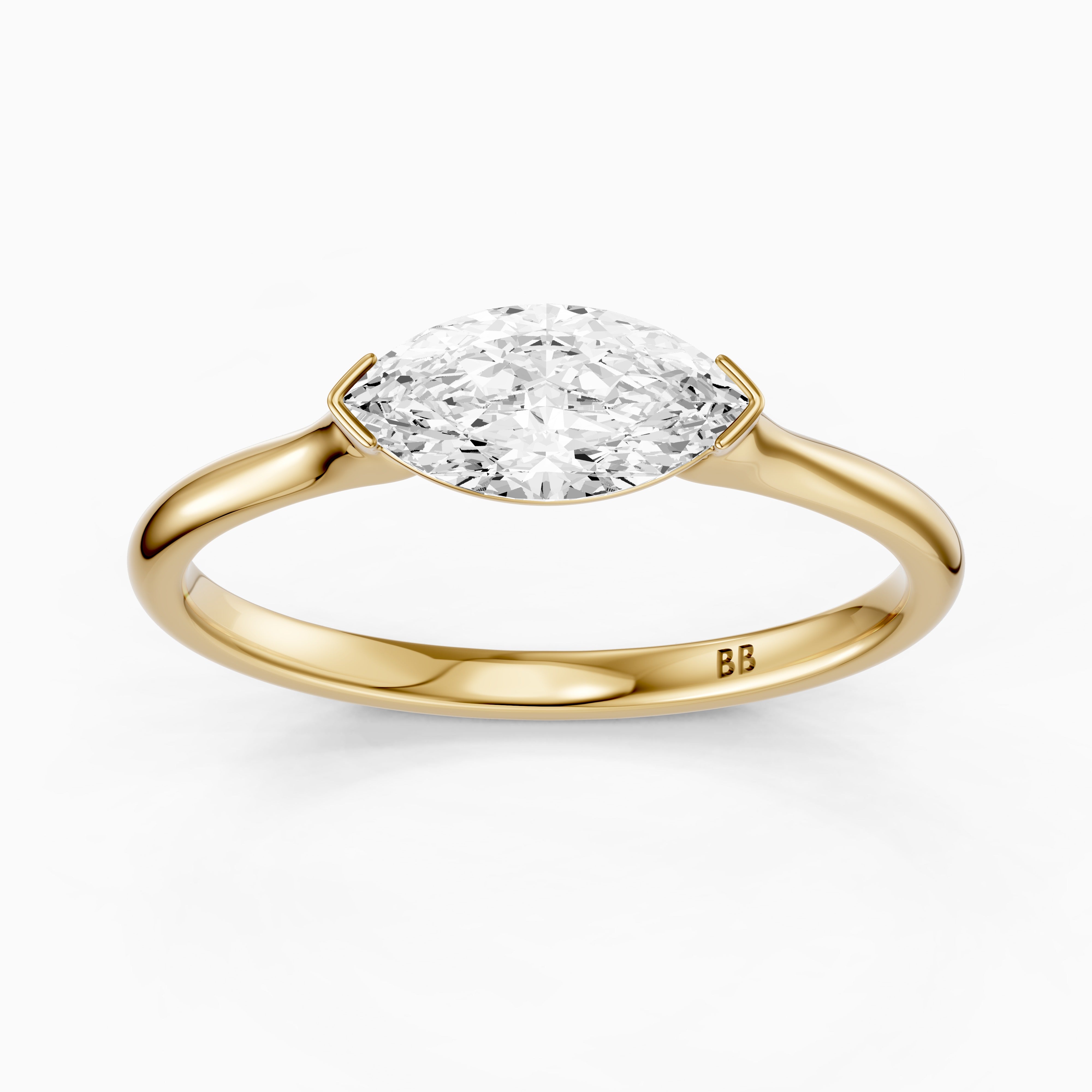 Delilah Marquise Cut East West Lab Grown Diamond Engagement Ring