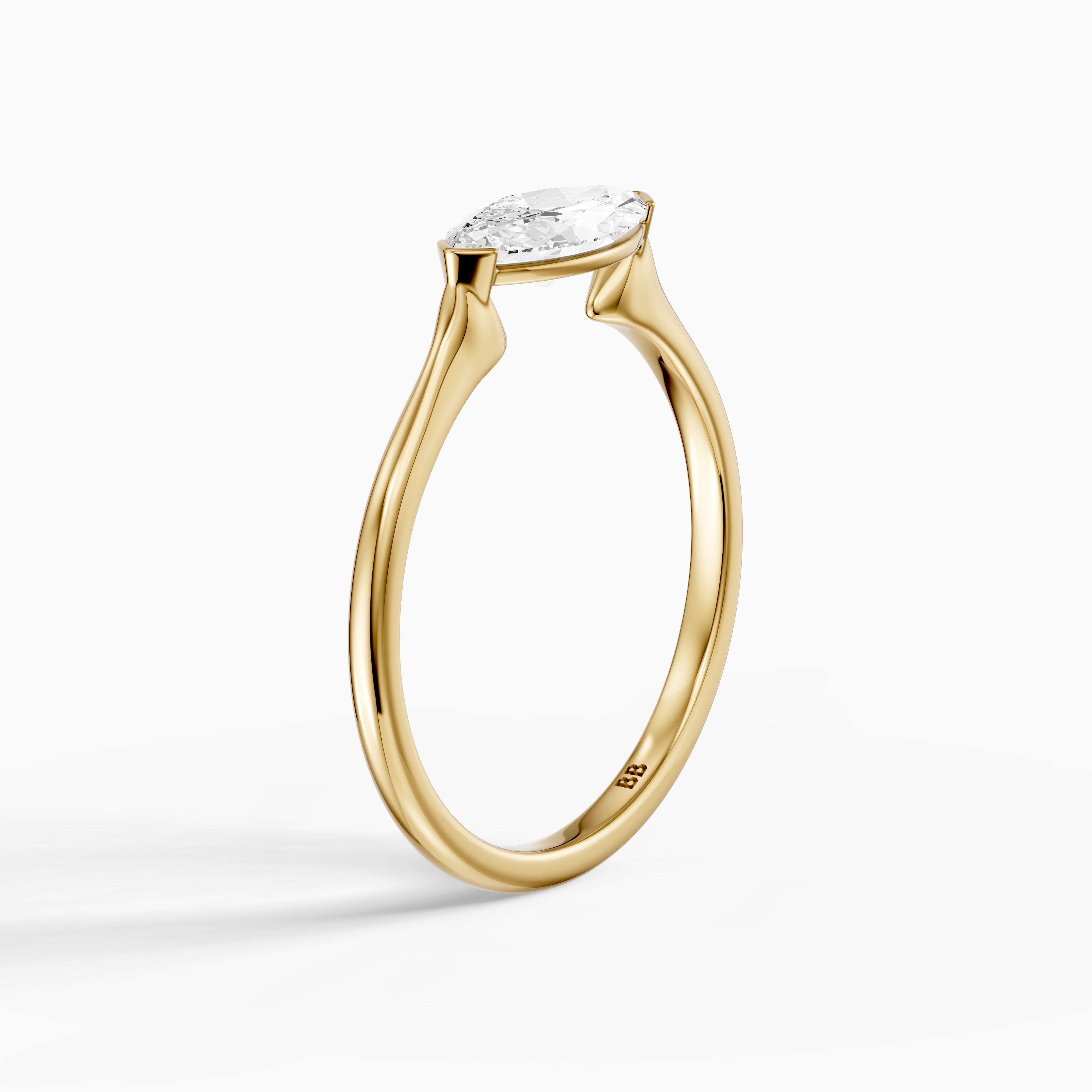 Delilah Marquise Cut East West Lab Grown Diamond Engagement Ring