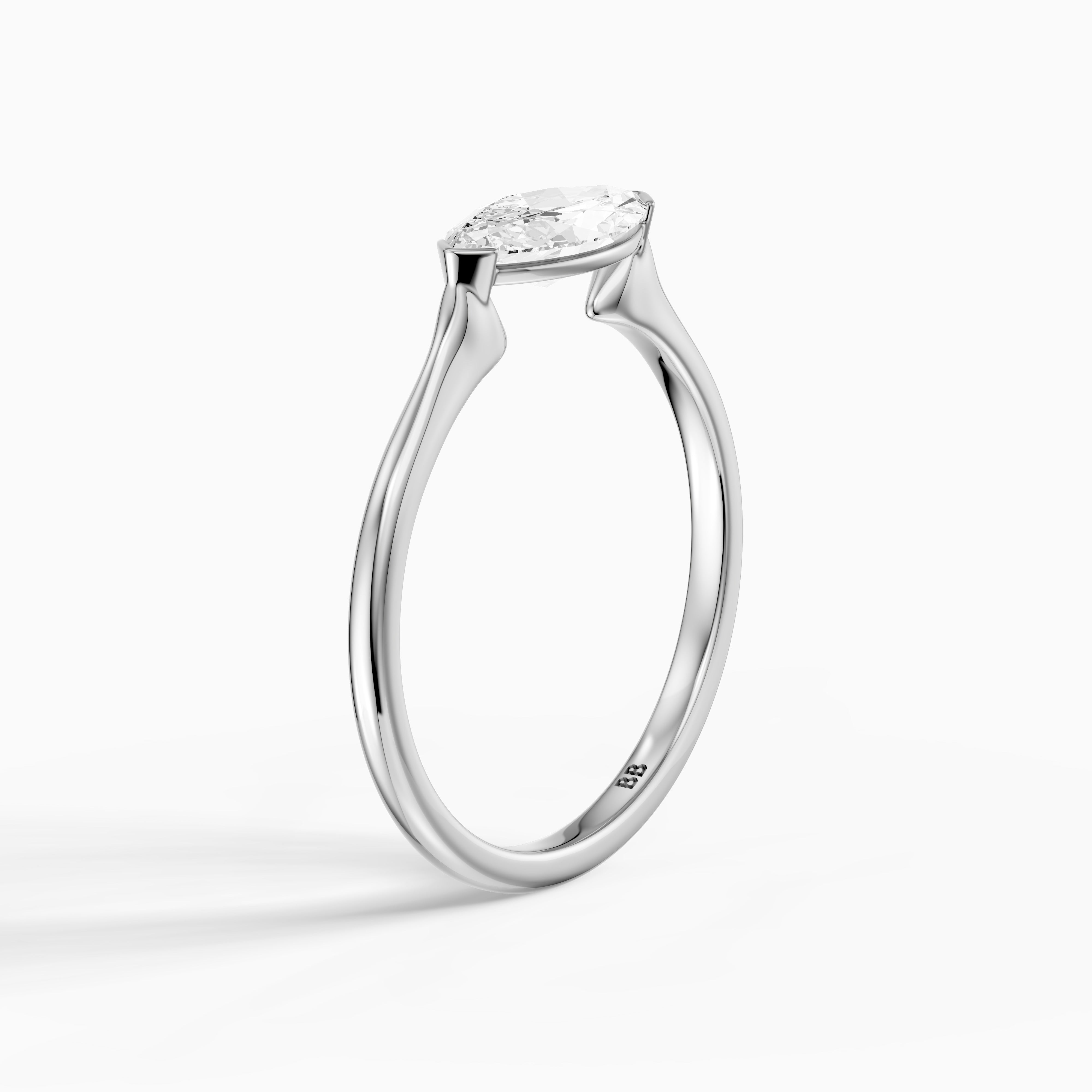 Delilah Marquise Cut East West Lab Grown Diamond Engagement Ring