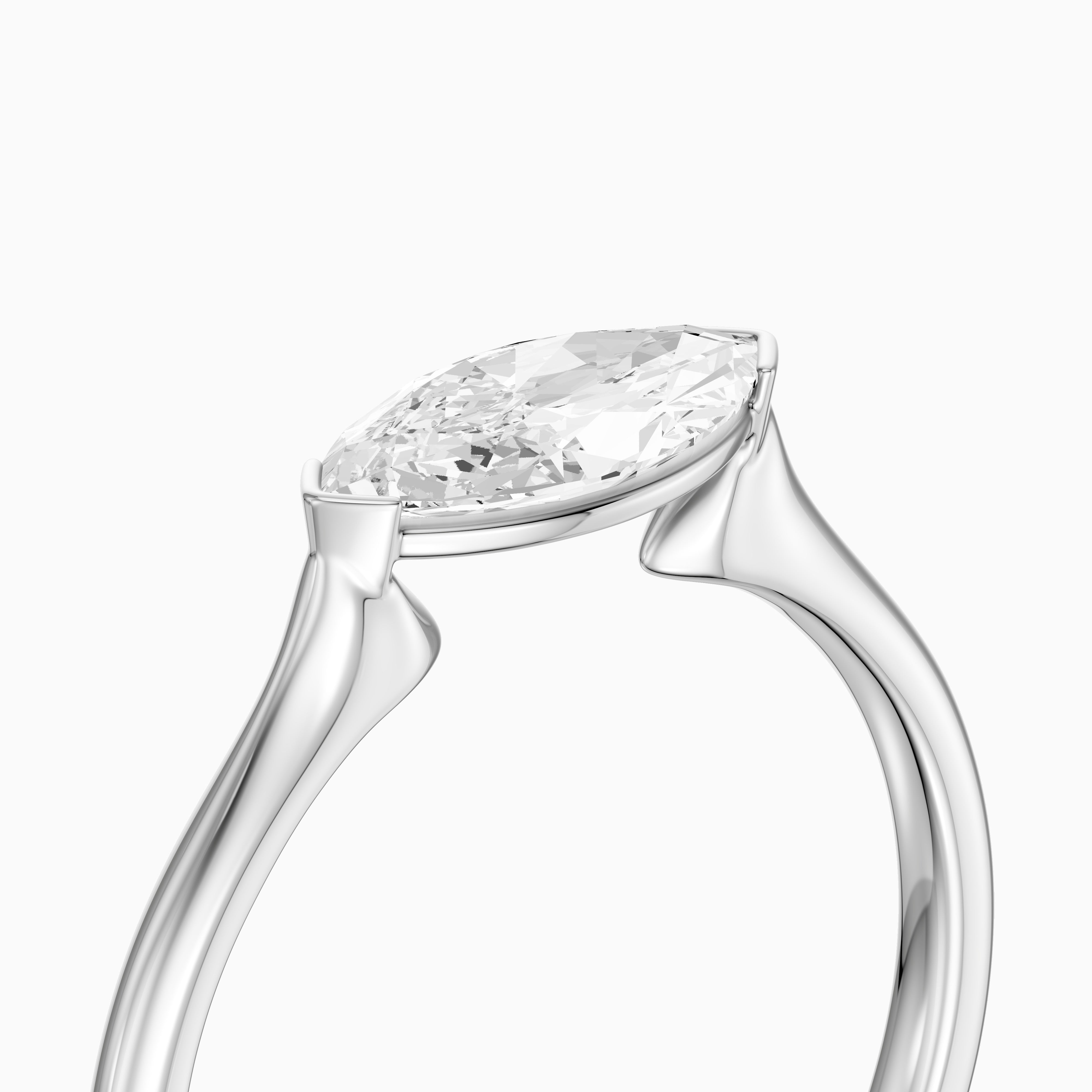 Delilah Marquise Cut East West Lab Grown Diamond Engagement Ring