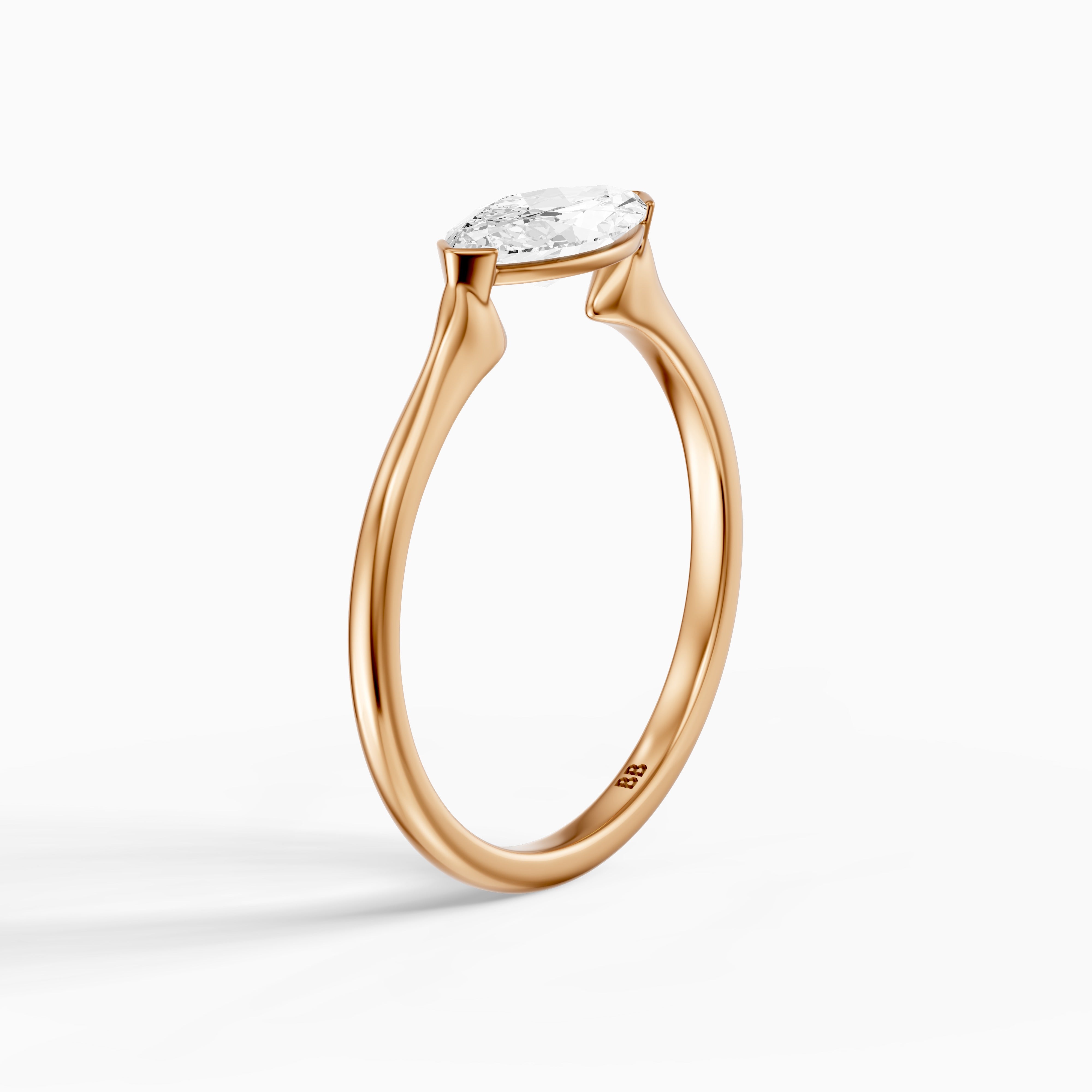 Delilah Marquise Cut East West Lab Grown Diamond Engagement Ring