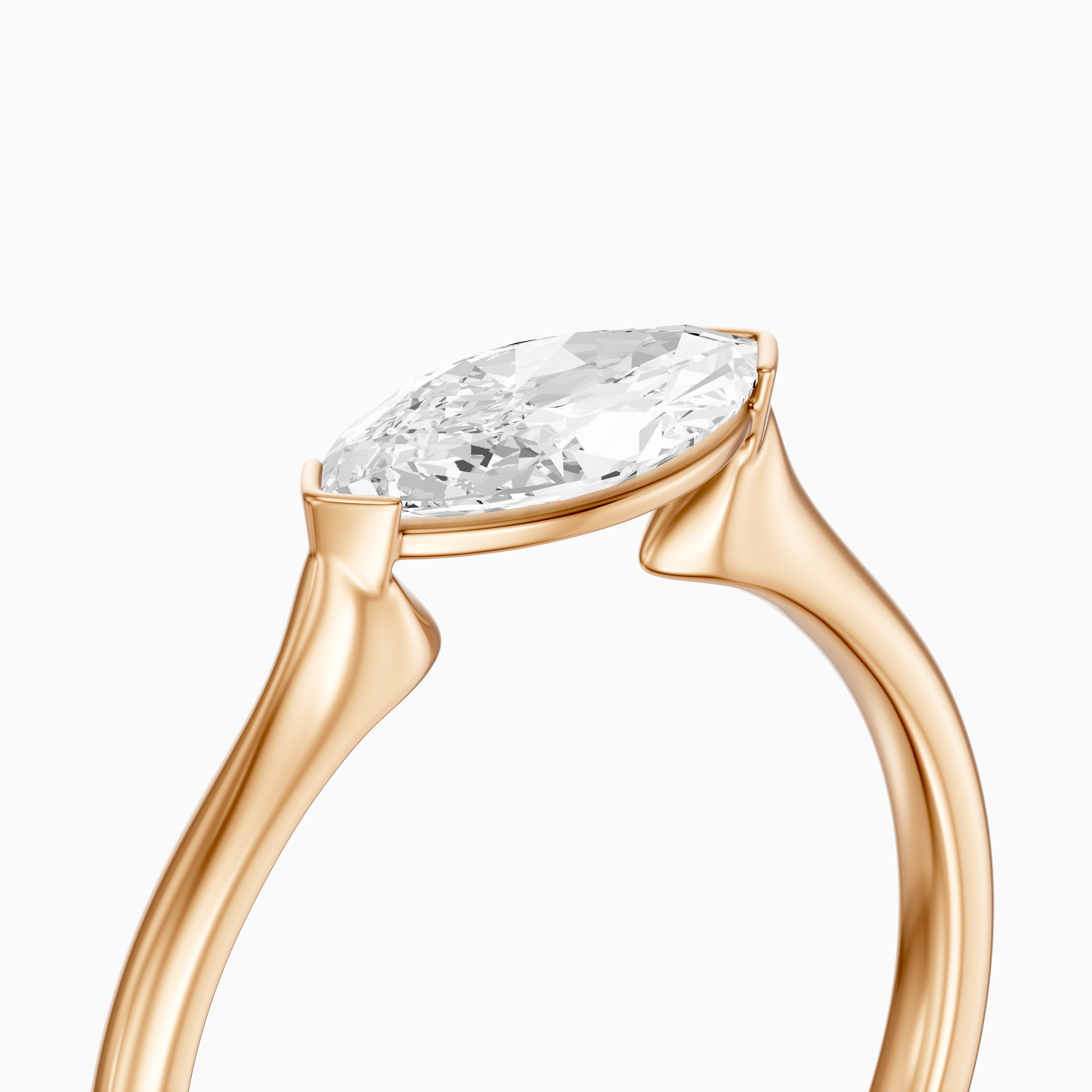 Delilah Marquise Cut East West Lab Grown Diamond Engagement Ring