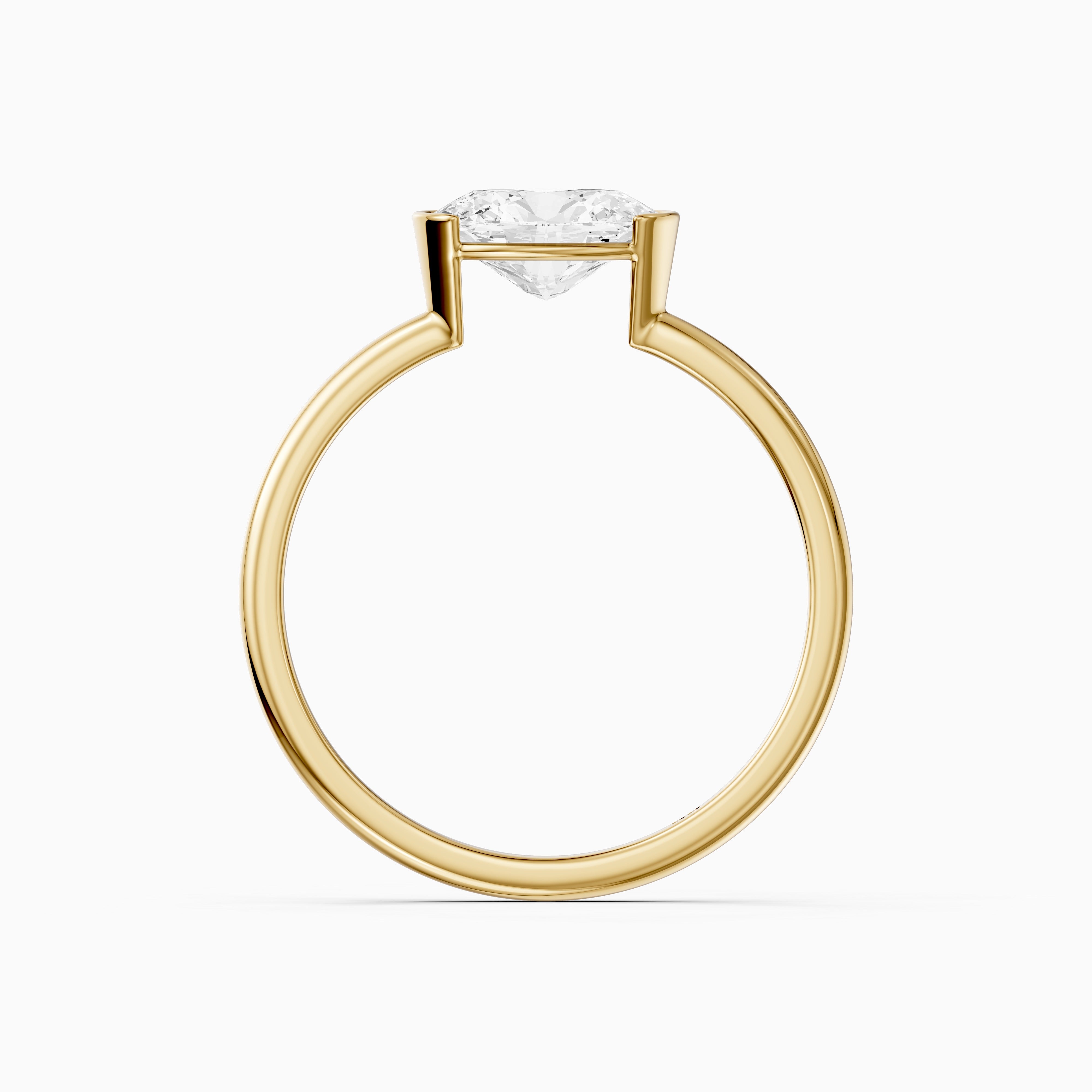 Zendaya Oval Cut East West Half Bezel Lab Grown Diamond Ring
