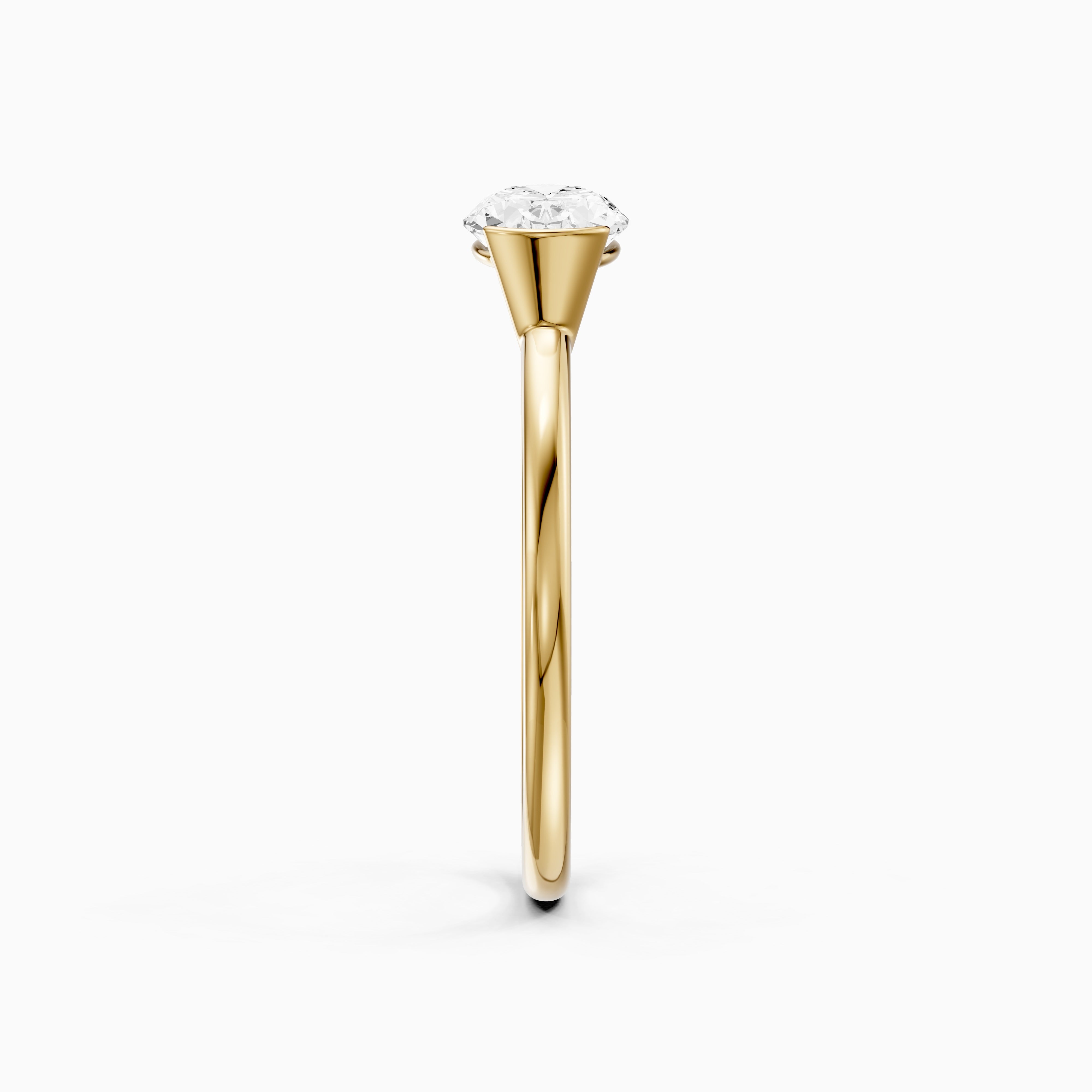 Zendaya Oval Cut East West Half Bezel Lab Grown Diamond Ring