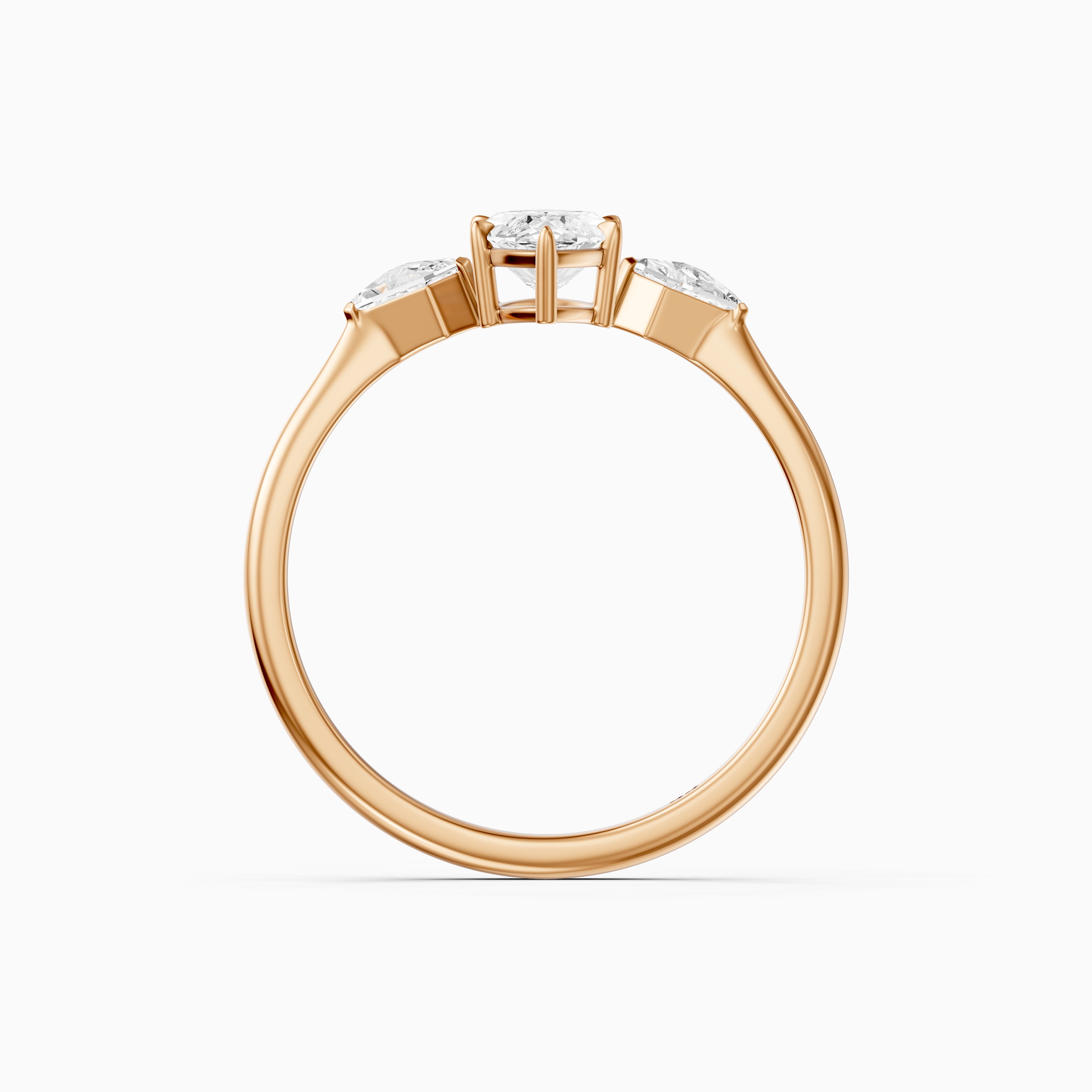 Allison Marquise Cut Side Kite Cut Lab Grown Diamond Engagement Ring