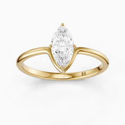 Andreaah Marquise Cut Solitaire Designer Moissanite Diamond Ring
