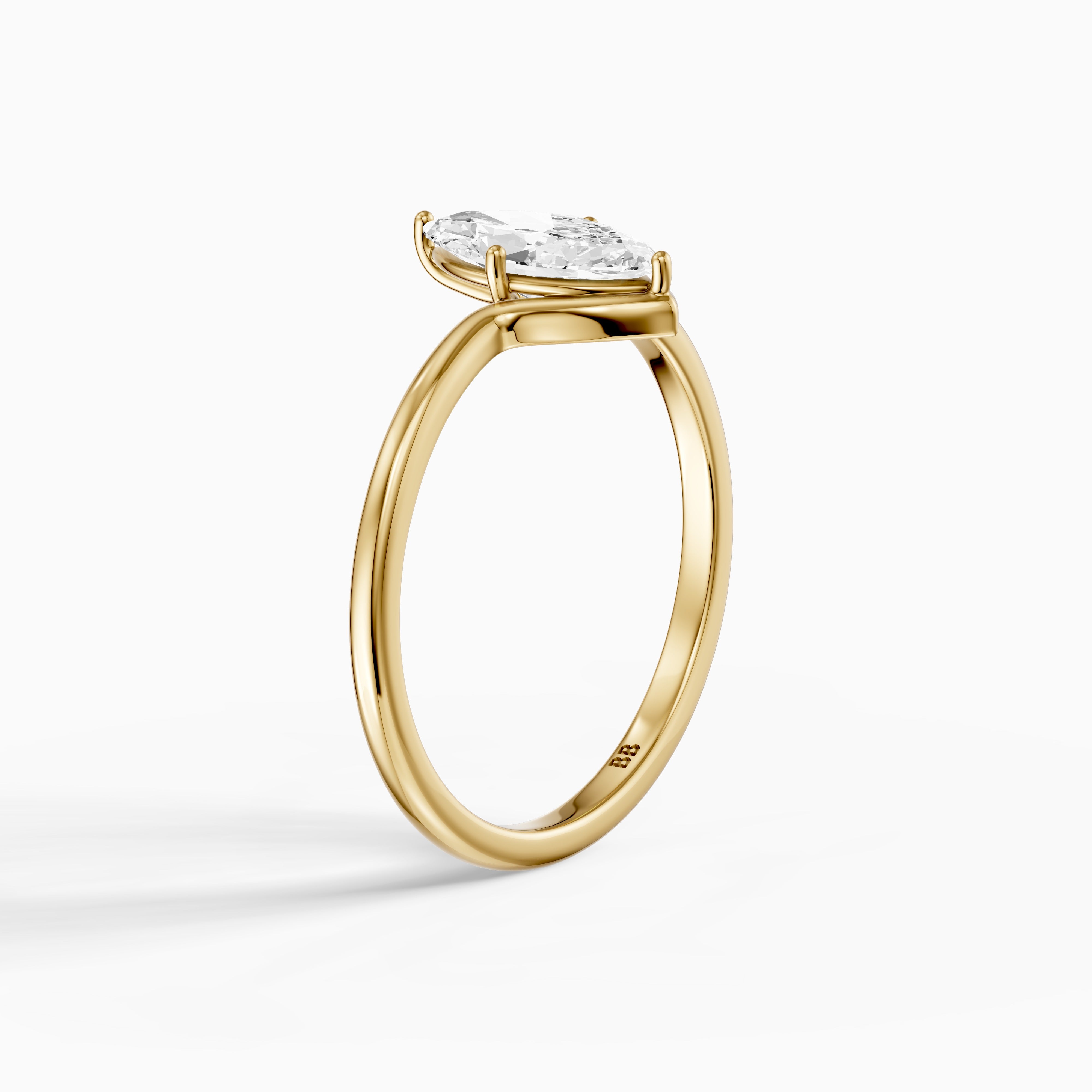 Andreaah Marquise Cut Solitaire Designer Moissanite Diamond Ring