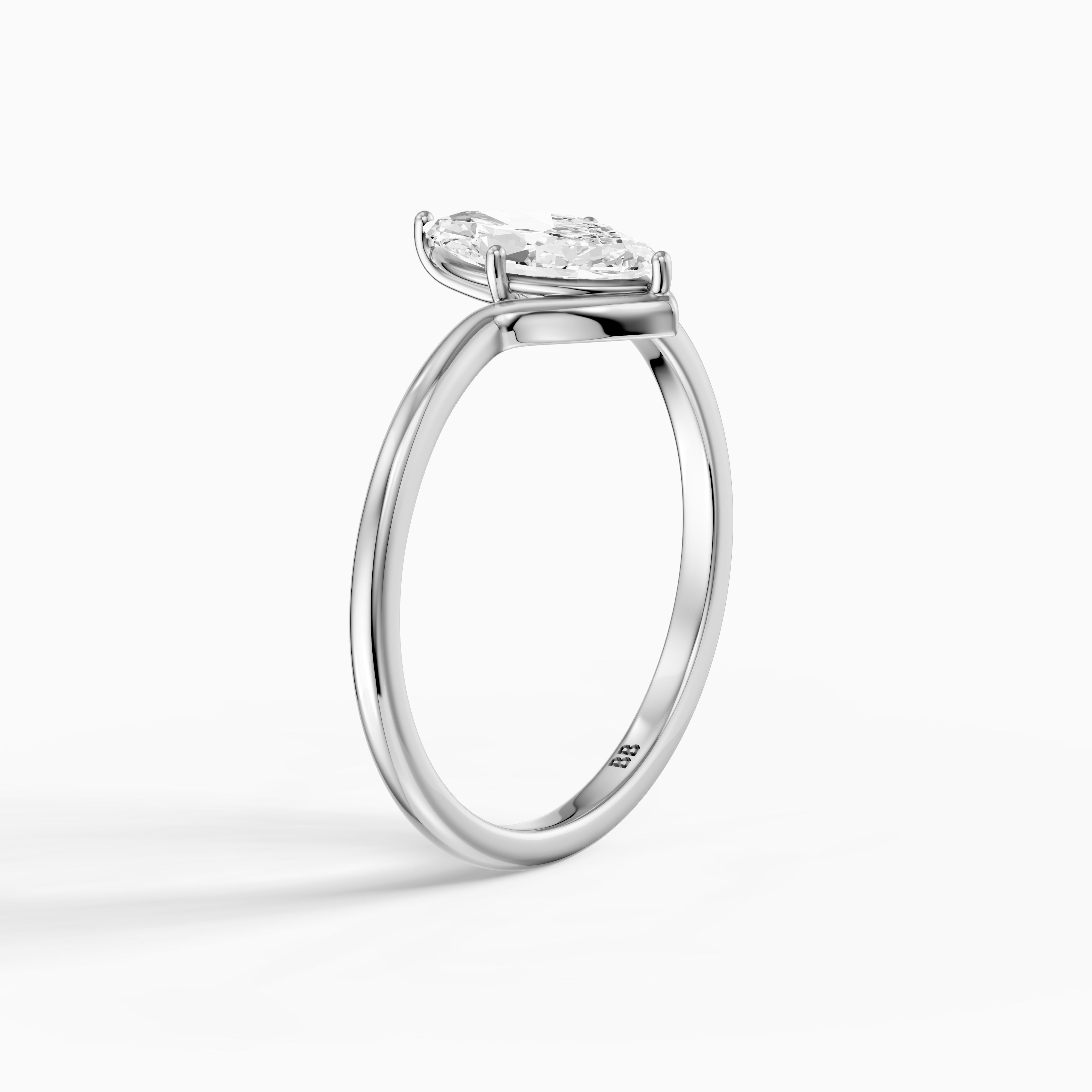 Andreaah Marquise Cut Solitaire Designer Moissanite Diamond Ring