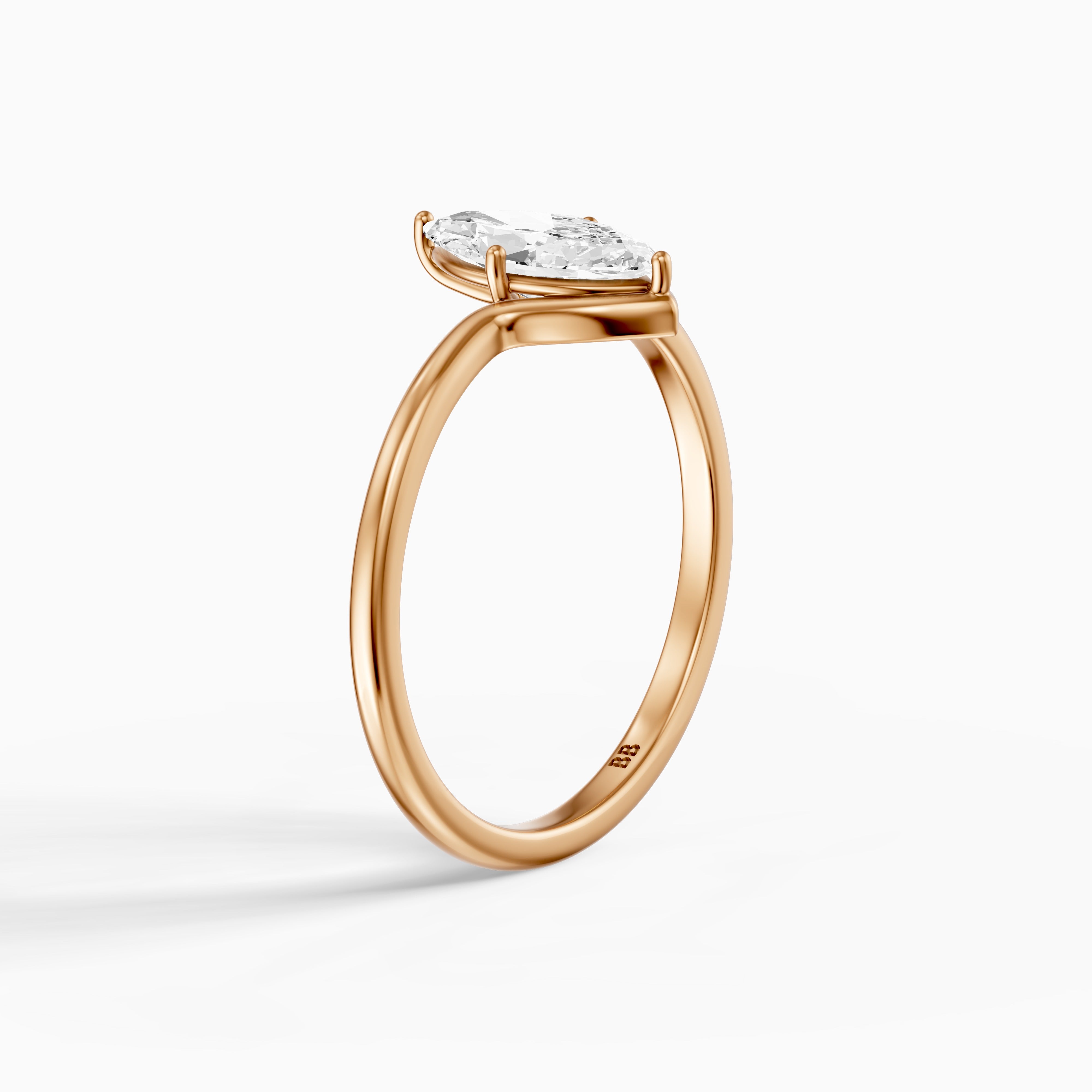 Andreaah Marquise Cut Solitaire Designer Moissanite Diamond Ring