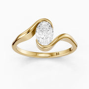 Brianna Oval Cut Bypass Moissanite Diamond Engagement Ring