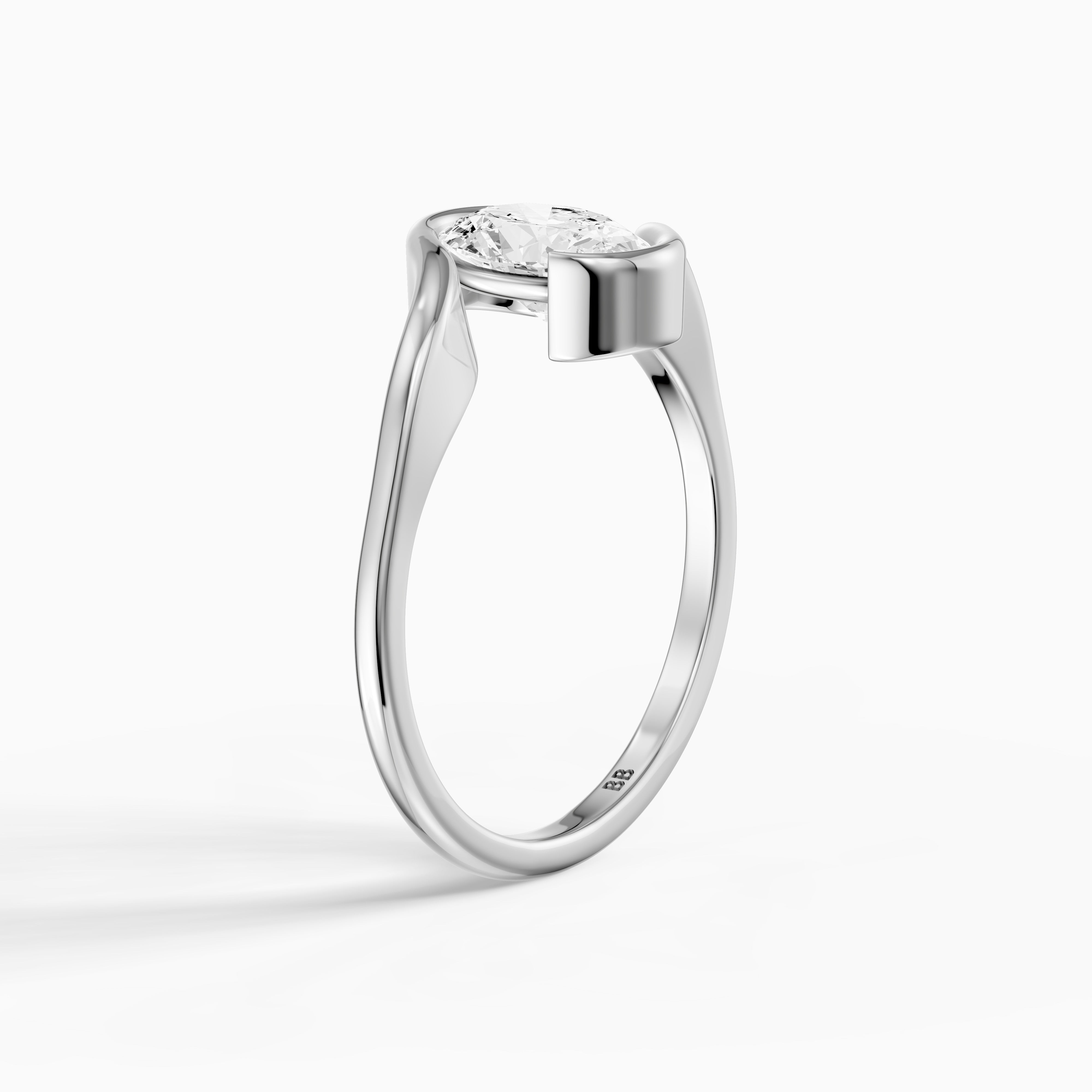 Brianna Oval Cut Bypass Lab Grown Diamond Engagement Ring