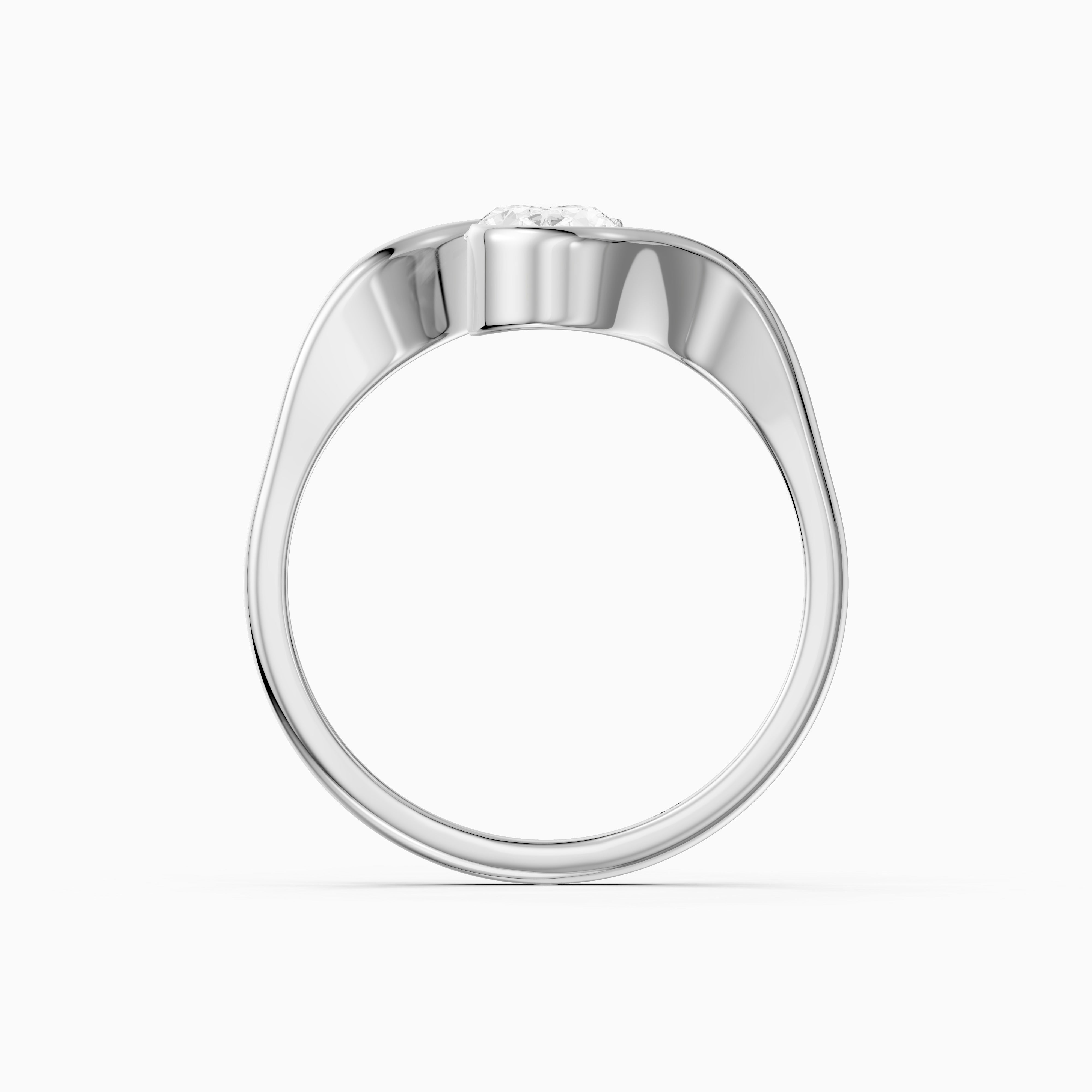 Brianna Oval Cut Bypass Lab Grown Diamond Engagement Ring