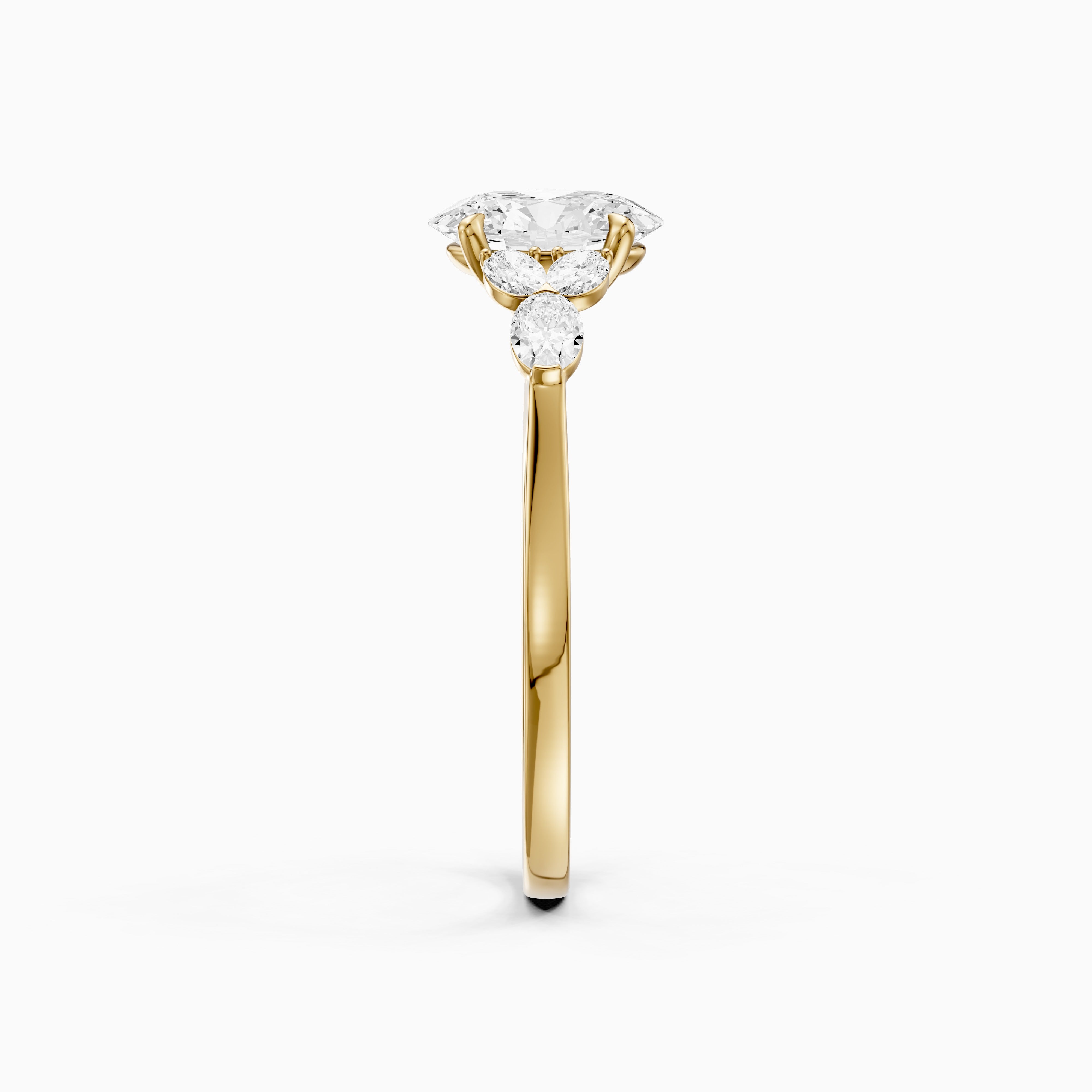 Kailani Oval Cut Oval Side Stones Lab Grown Diamond Ring