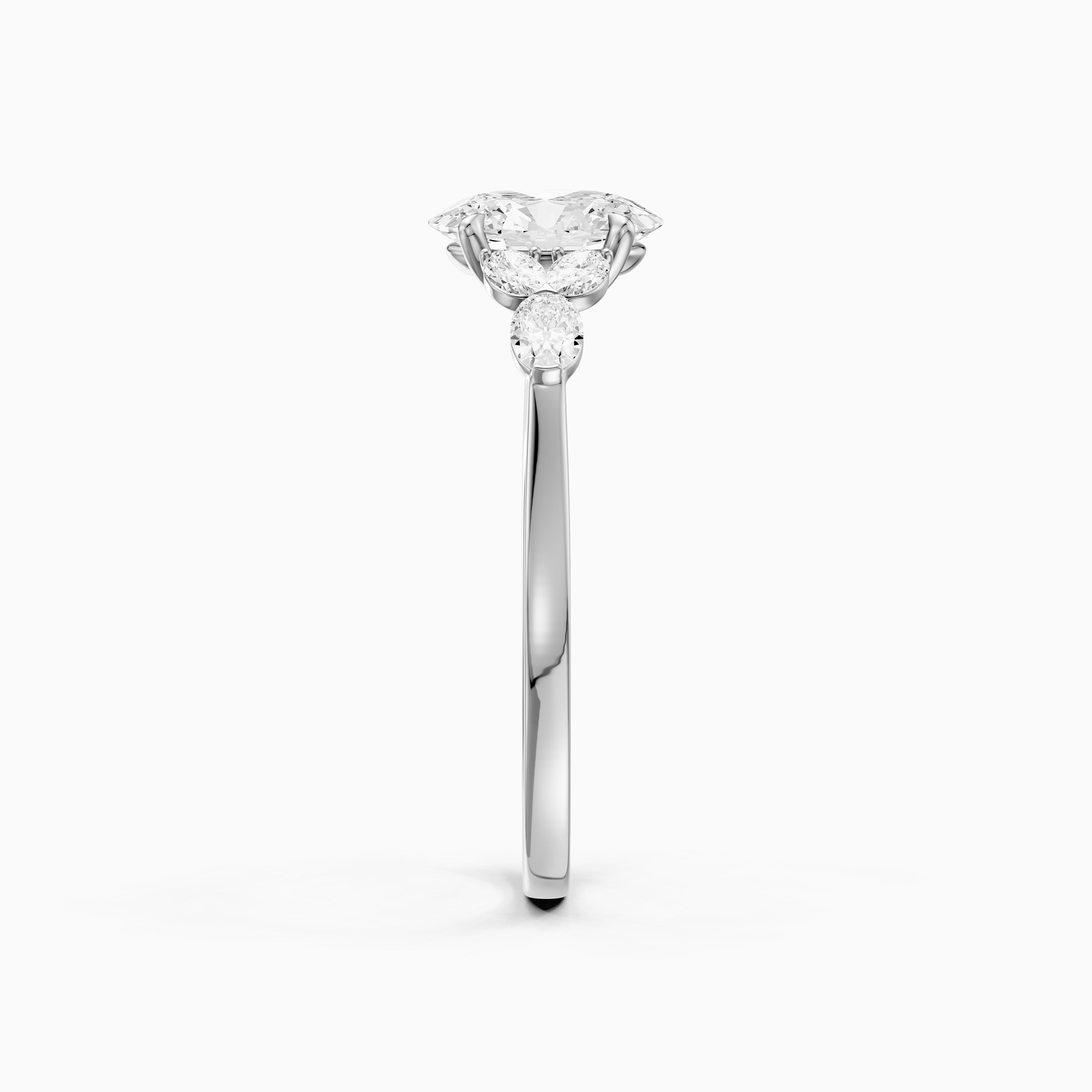 Kailani Oval Cut Oval Side Stones Lab Grown Diamond Ring