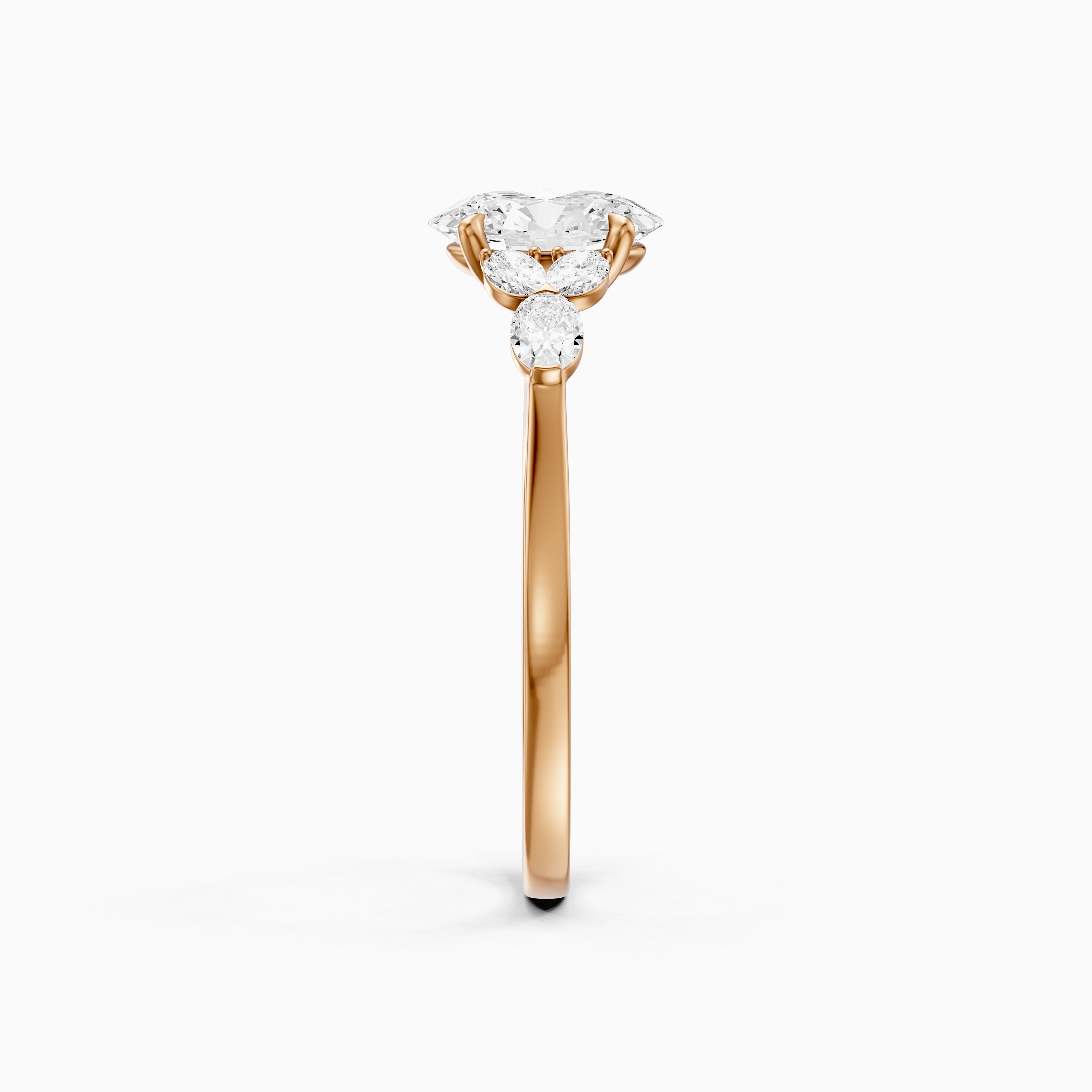 Kailani Oval Cut Oval Side Stones Lab Grown Diamond Ring