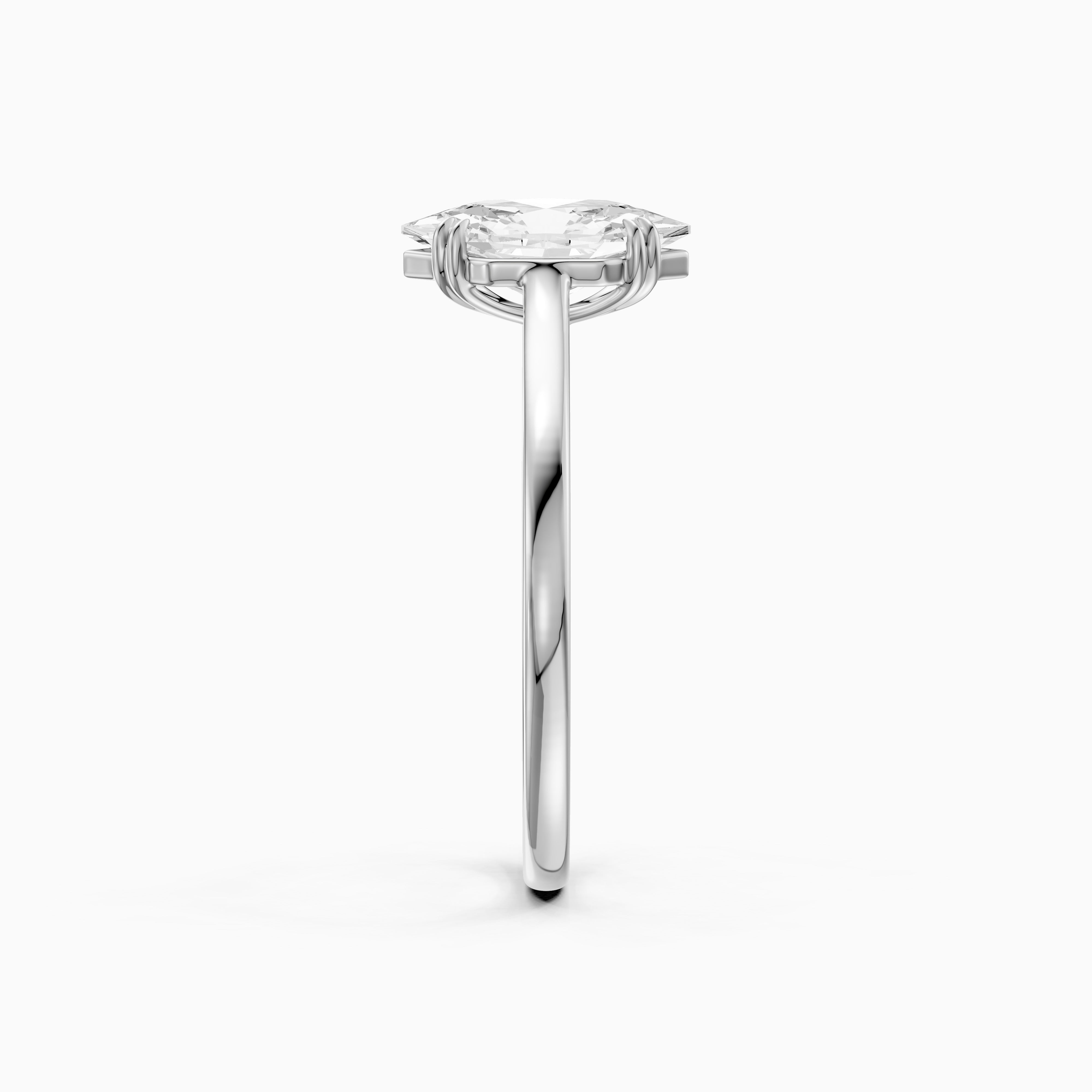 Amora Dutch Marquise Moissanite Diamond Solitaire Ring