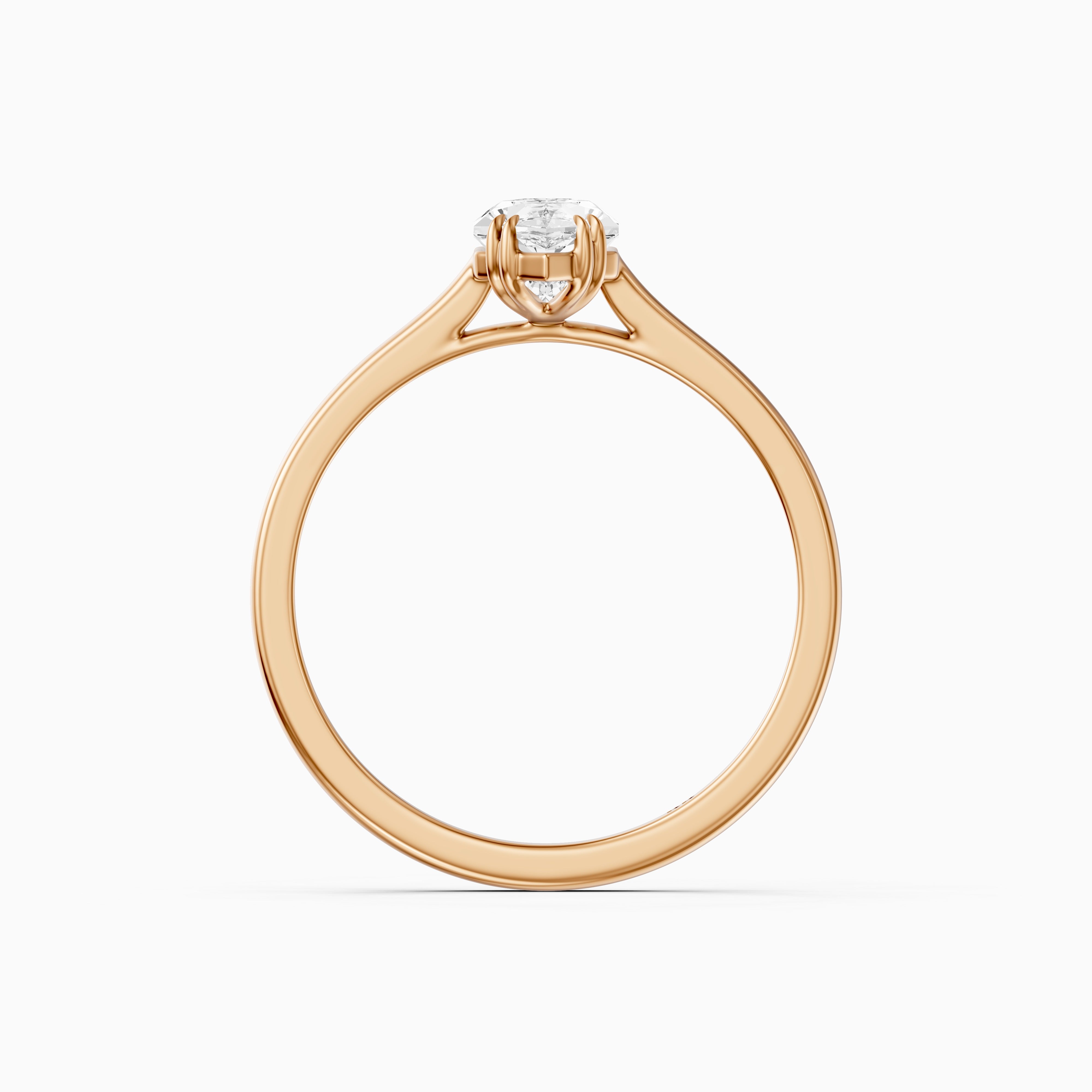 Amora Dutch Marquise Moissanite Diamond Solitaire Ring