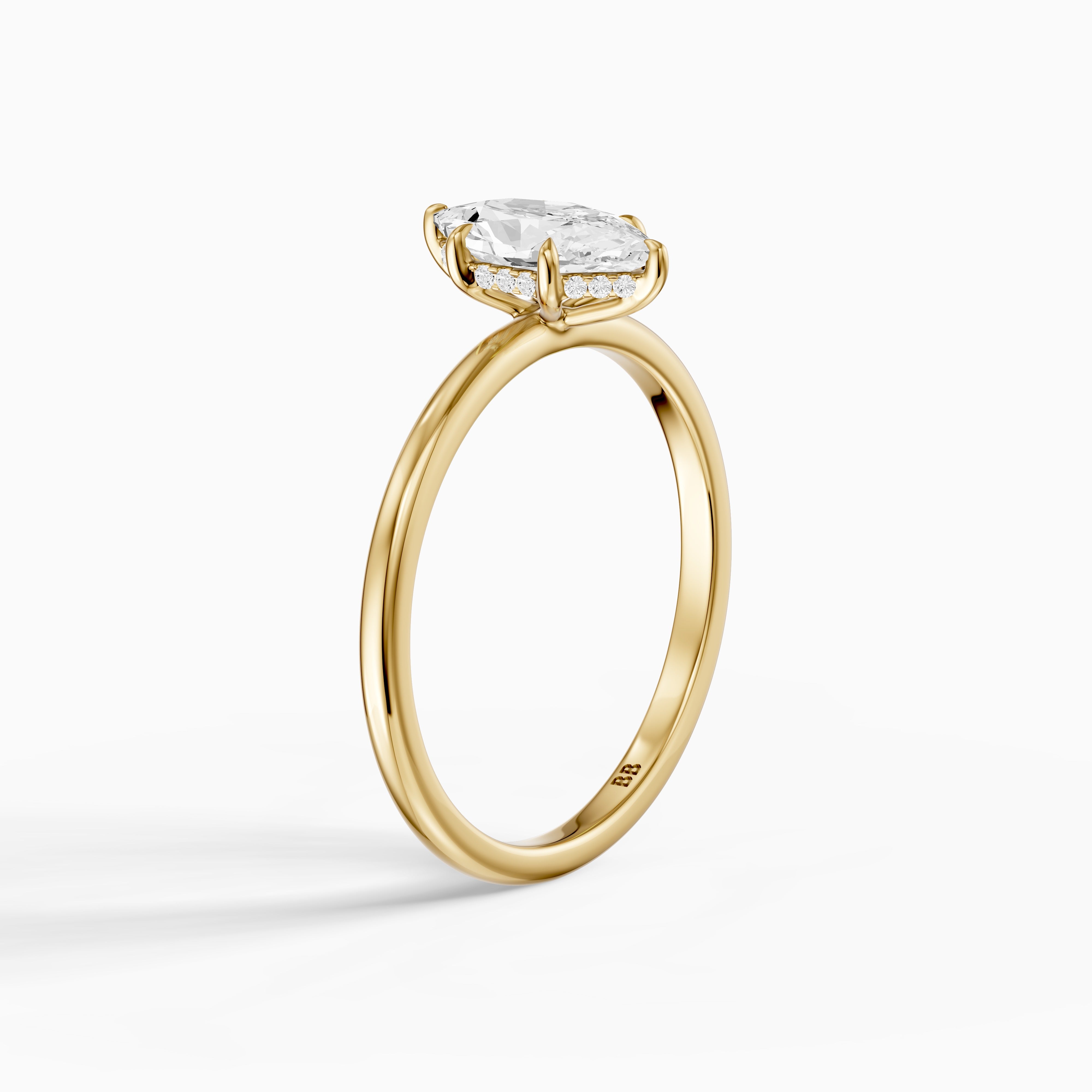 Alanna Dutch Marquise Lab Grown Diamond Ring with Hidden Halo