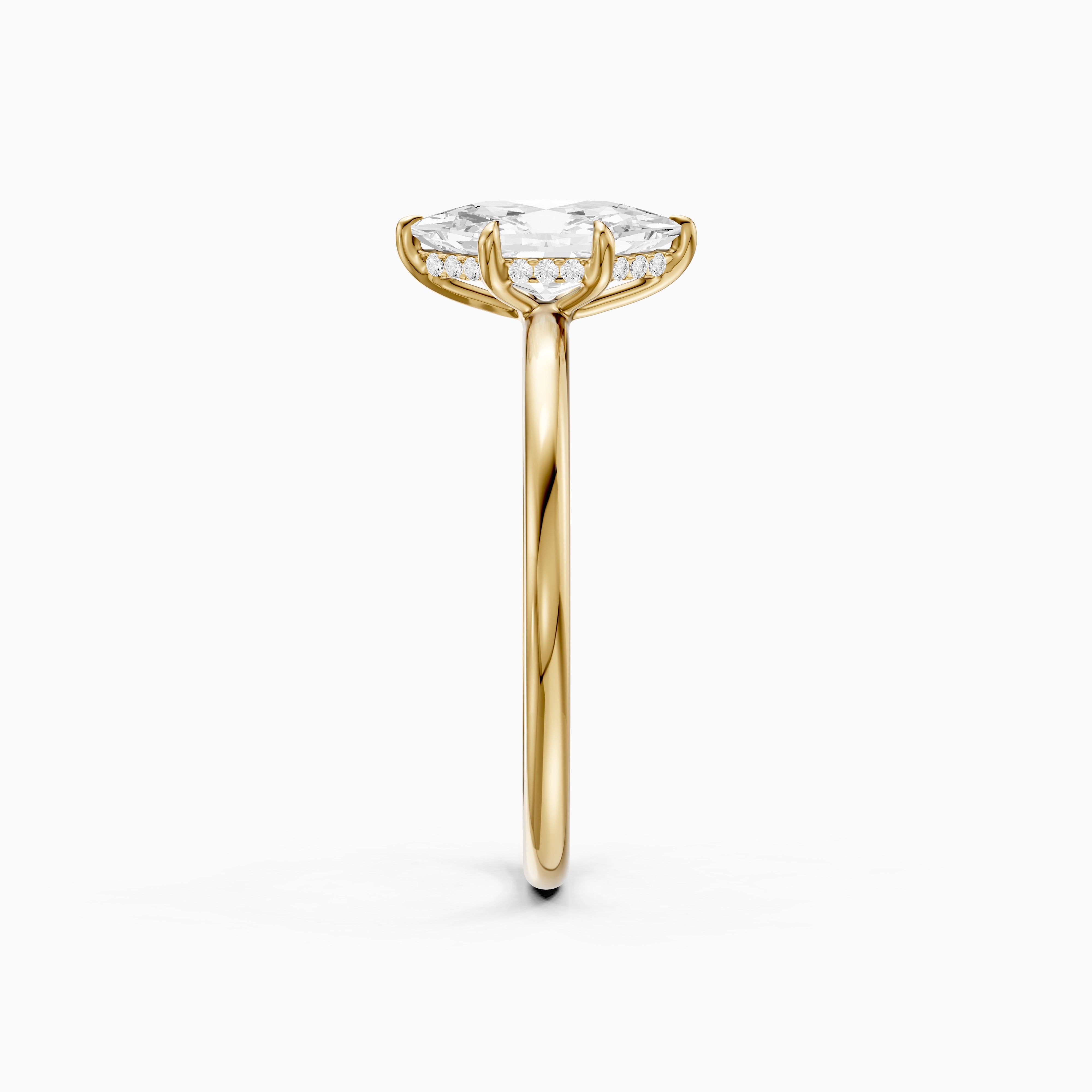 Alanna Dutch Marquise Lab Grown Diamond Ring with Hidden Halo