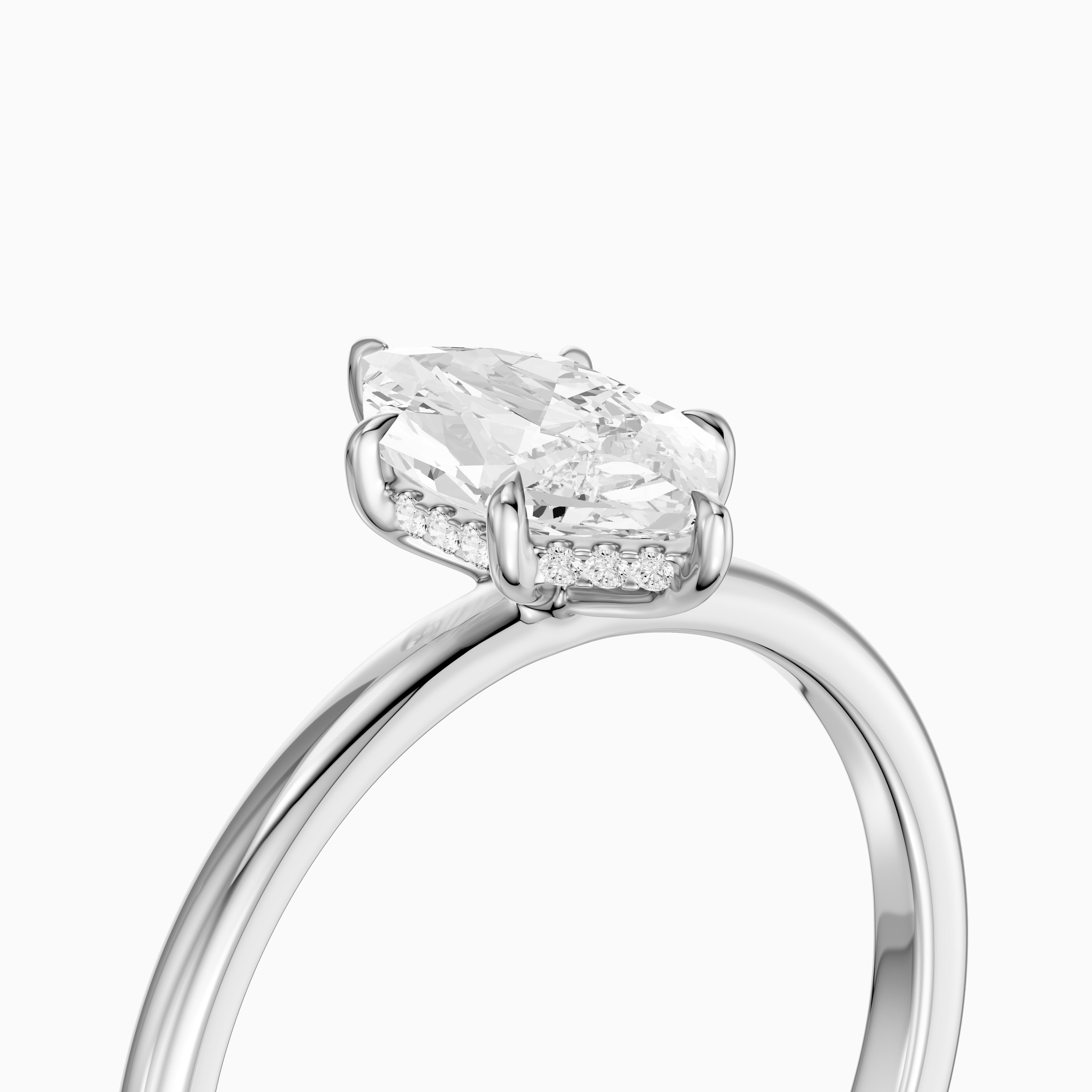 Alanna Dutch Marquise Lab Grown Diamond Ring with Hidden Halo