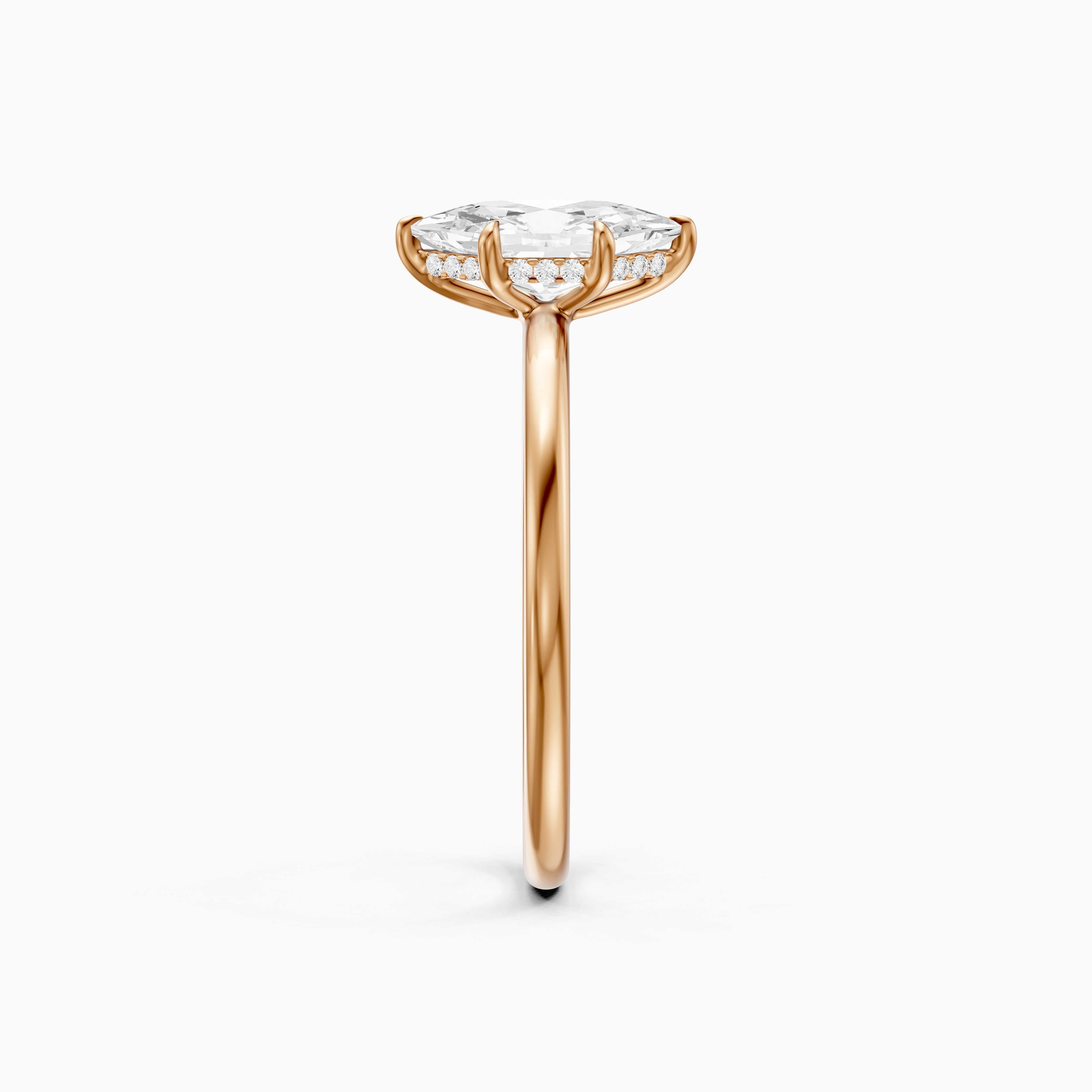 Alanna Dutch Marquise Lab Grown Diamond Ring with Hidden Halo